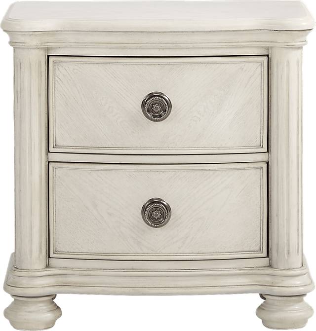 Anastasia White 7 Pc King Panel Bedroom with Storage - Thumbnail - Image 6