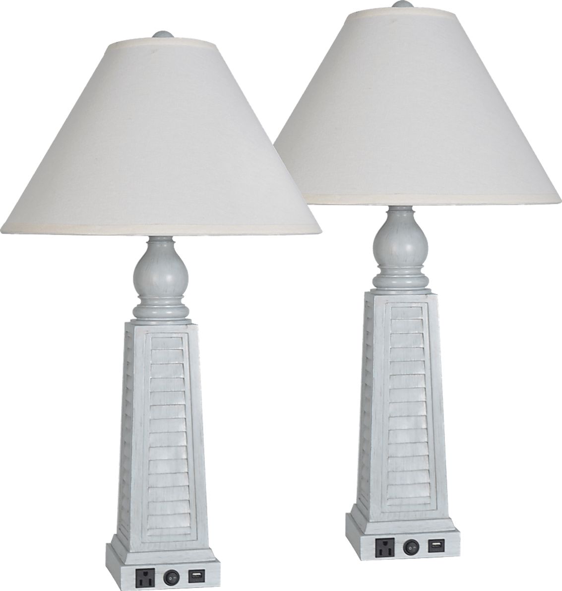 Anchor Lane Blue Lamp, Set of 2
