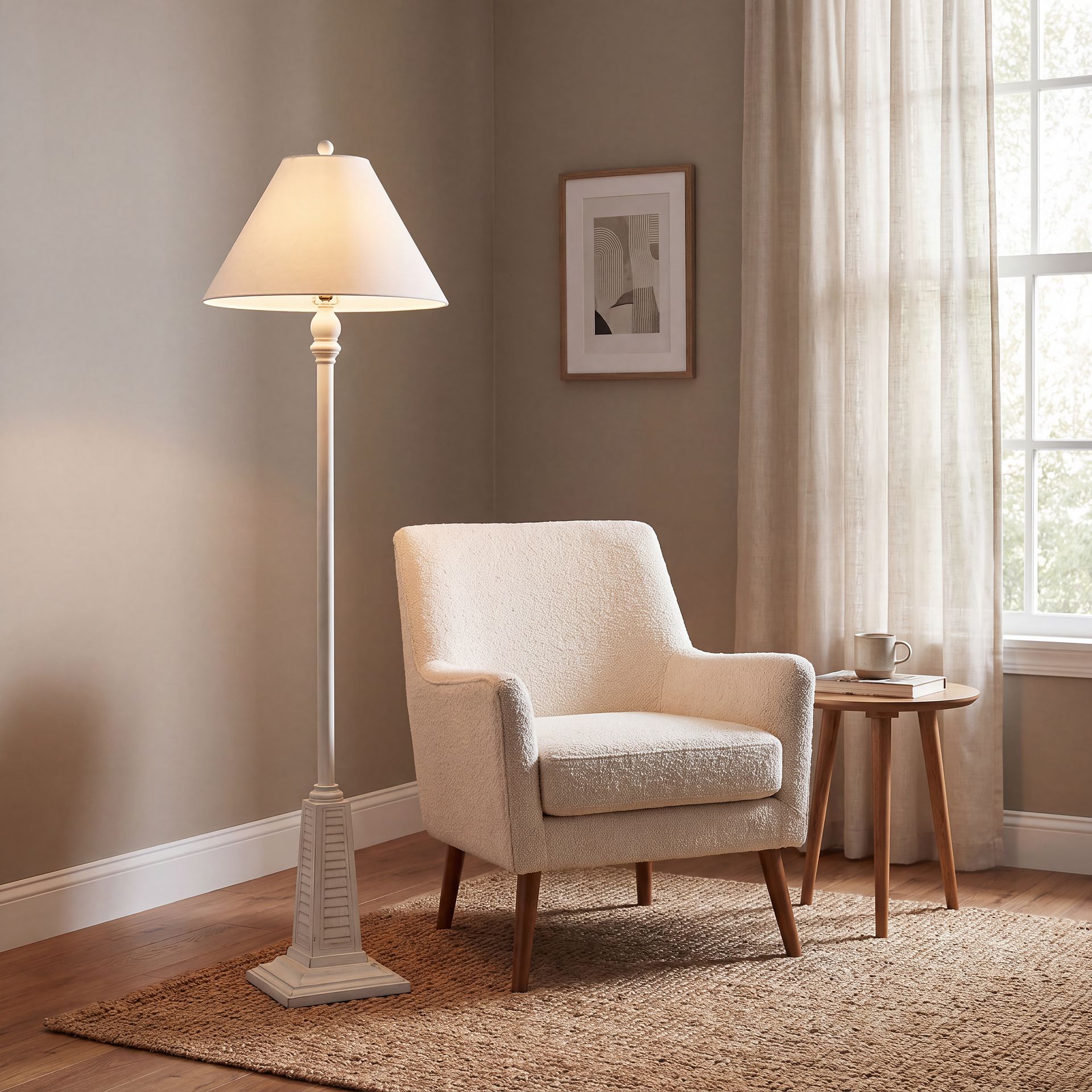 Anchor Lane White Floor Lamp - Image 2