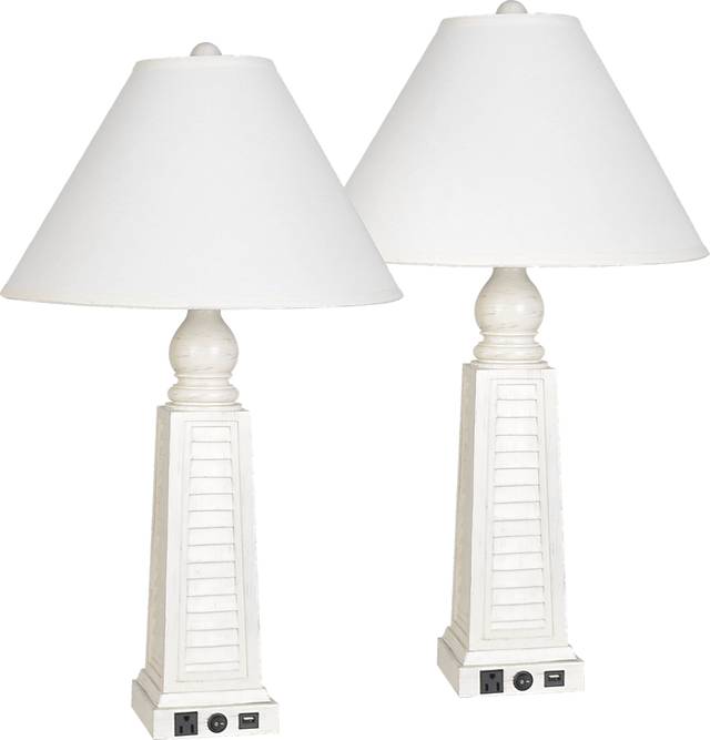 Anchor Lane White Lamp, Set of 2 - Thumbnail - Image 1
