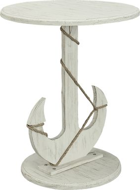 Anchors Away White Accent Table