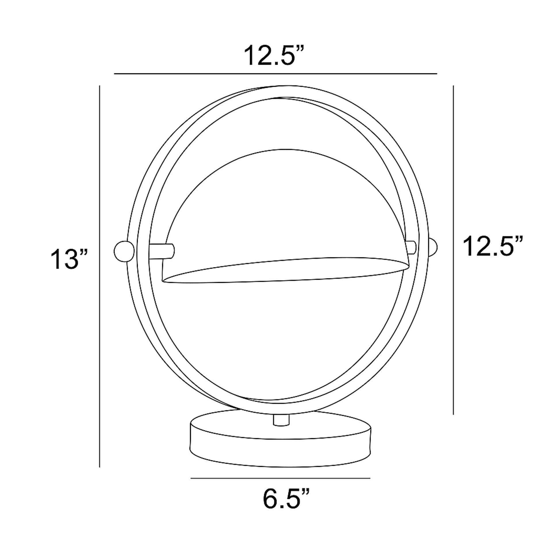Ancroft Circle White Lamp - Image 4