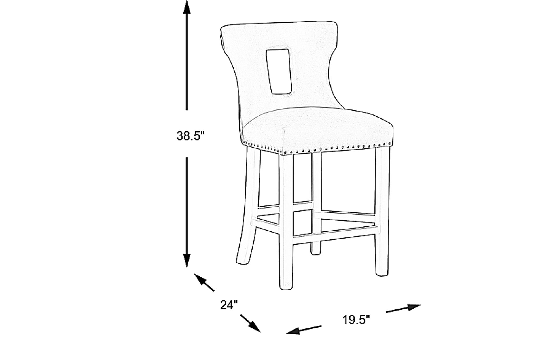 Dimension Image. Please refer to the Dimension Tab on this page for dimension details.