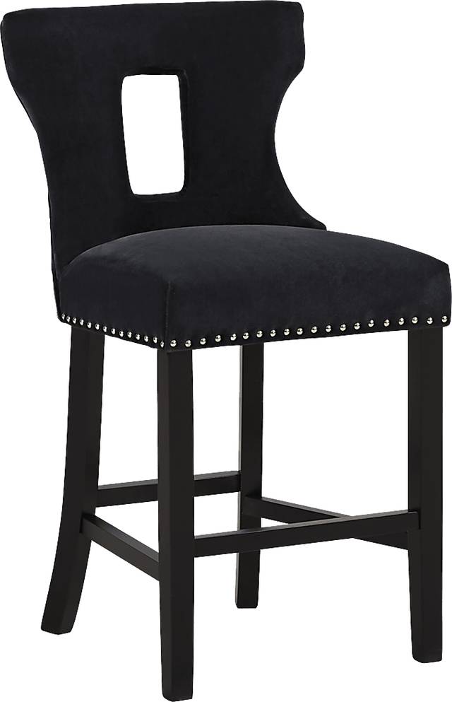 Andalasia Black Counter Height Stool - Thumbnail - Image 1