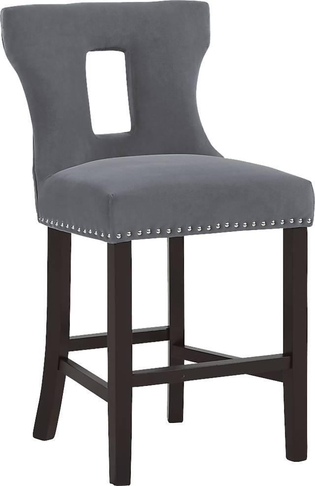 Andalasia Gray Counter Height Stool - Thumbnail - Image 1