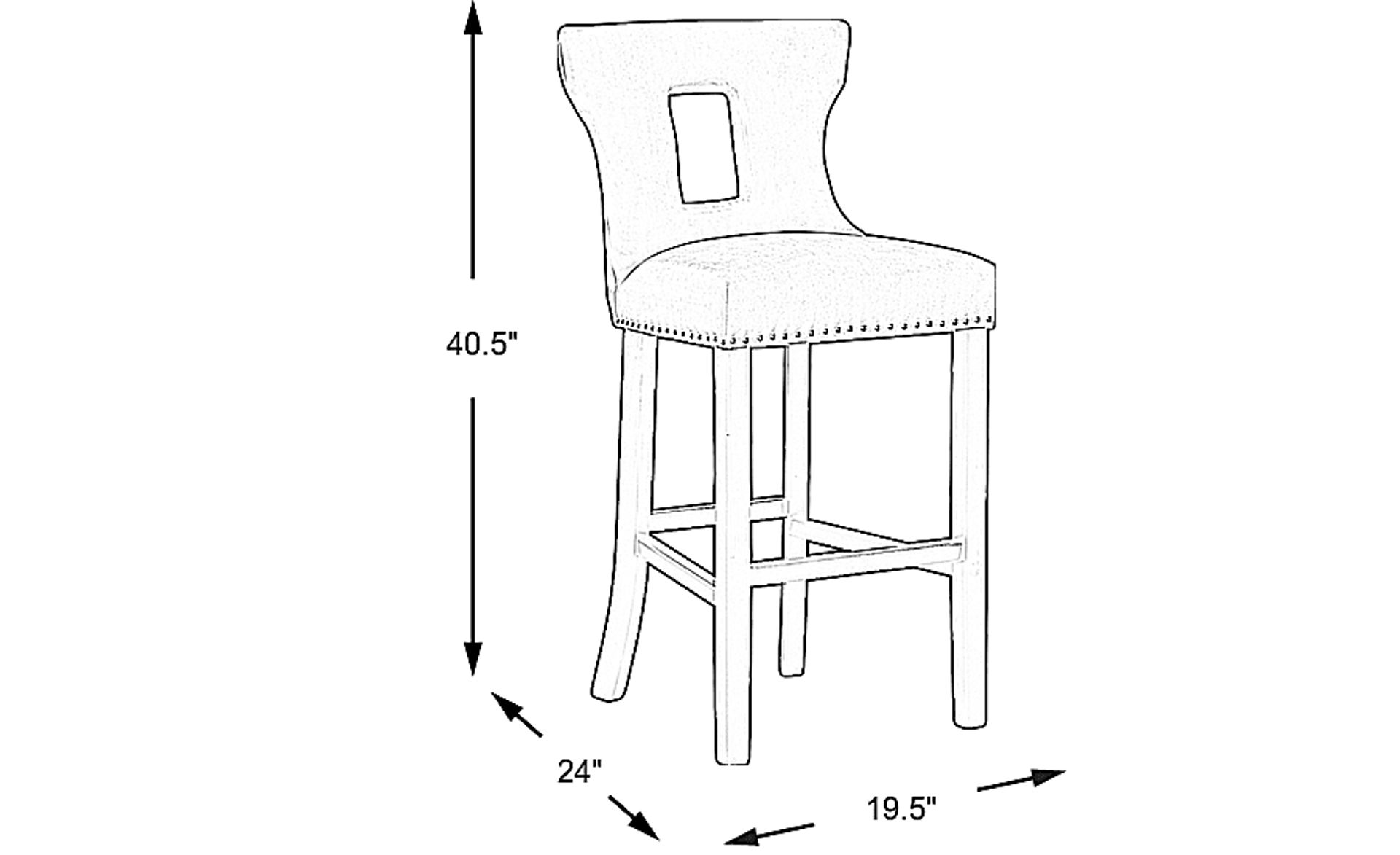 Dimension Image. Please refer to the Dimension Tab on this page for dimension details.