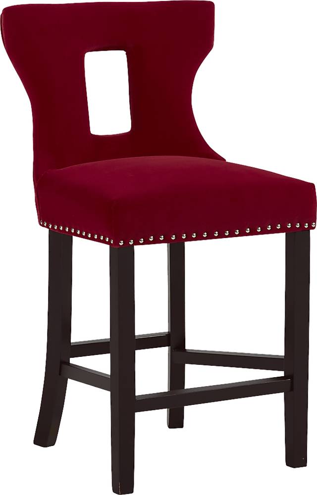 Andalasia Red Counter Height Stool - Thumbnail - Image 1