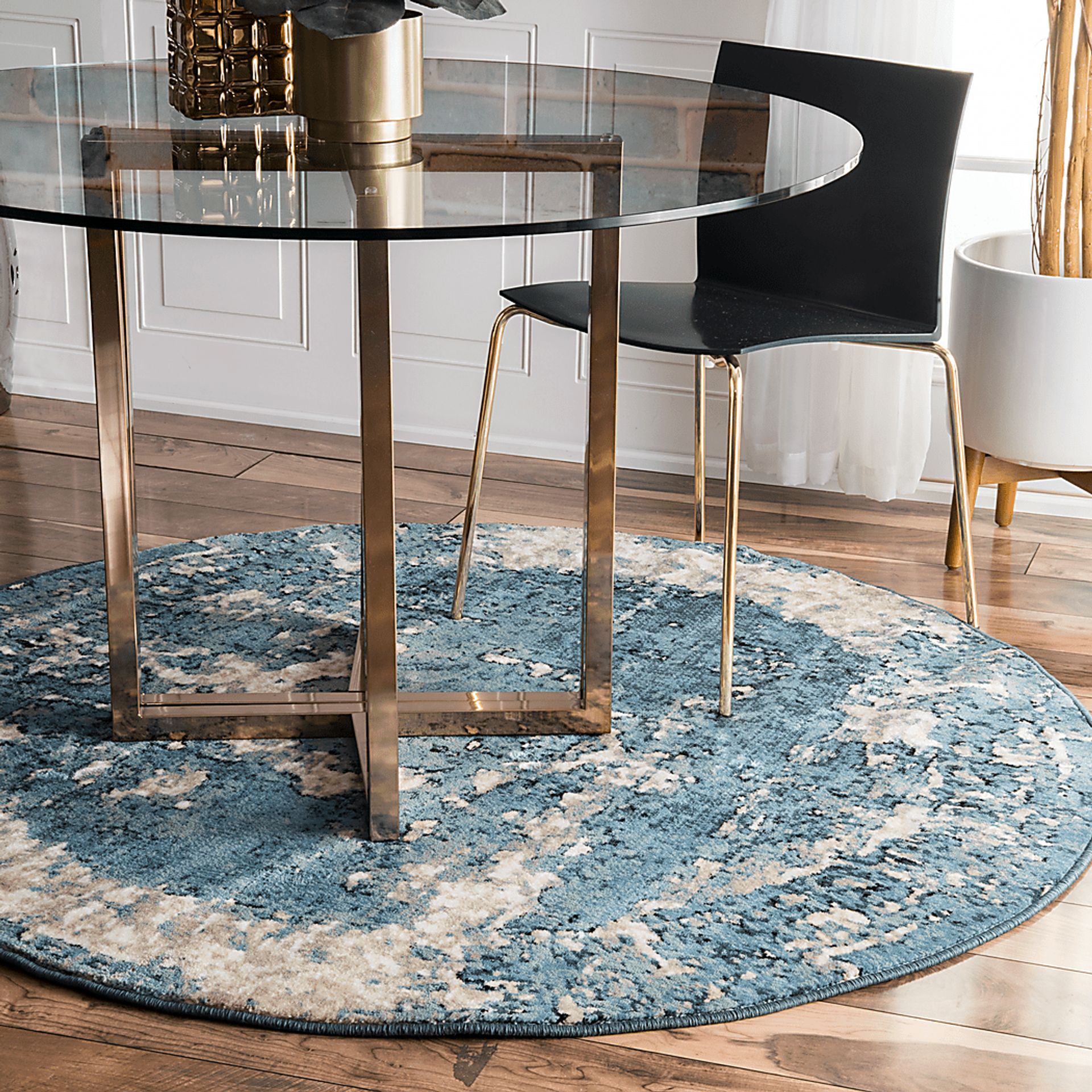 Andena Blue 5' Round Rug - Image 2