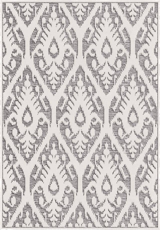 Andena Gray 5'2 x 7'6 Indoor/Outdoor Rug - Thumbnail - Image 1