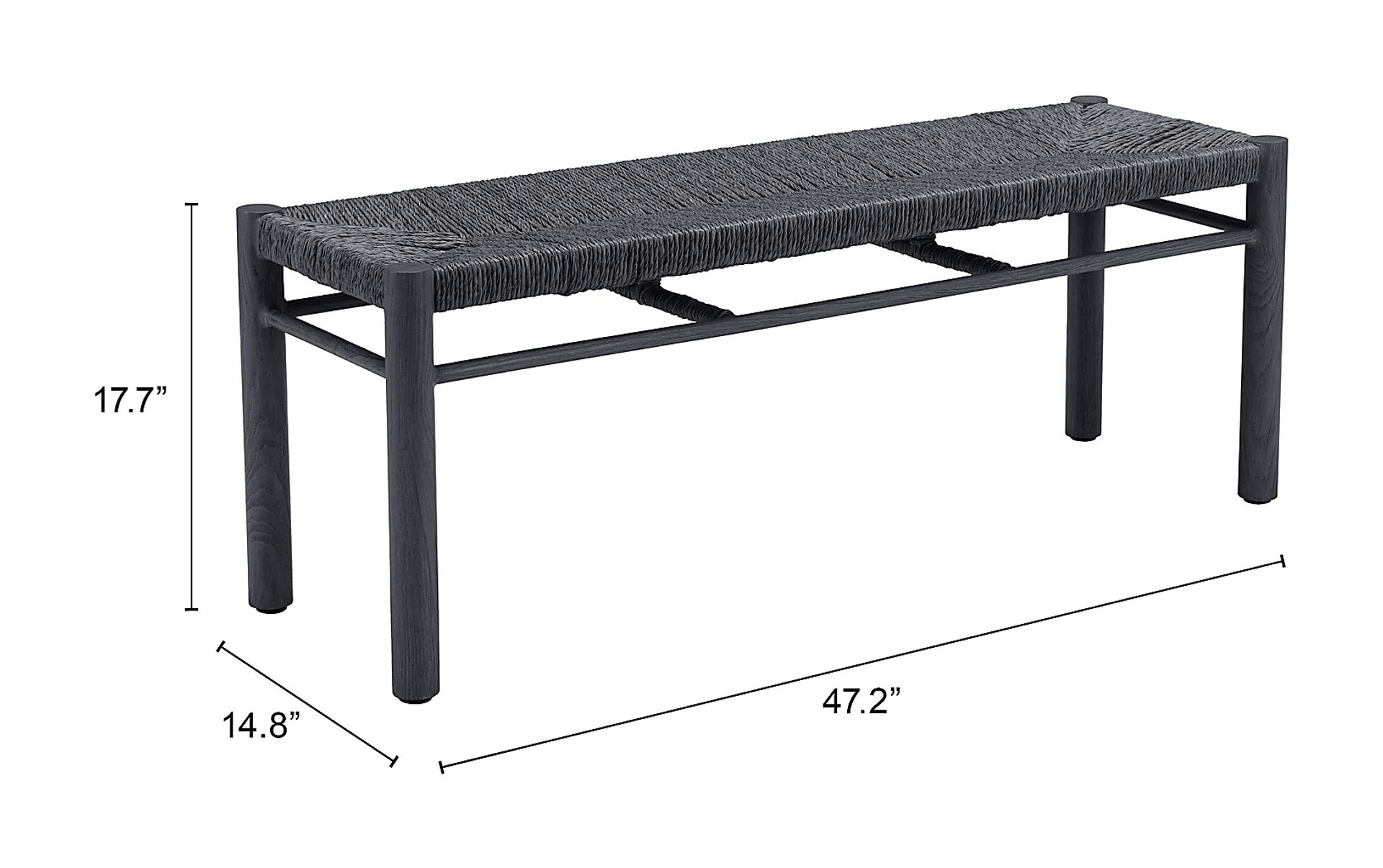 Andiisha Black Bench - Image 2