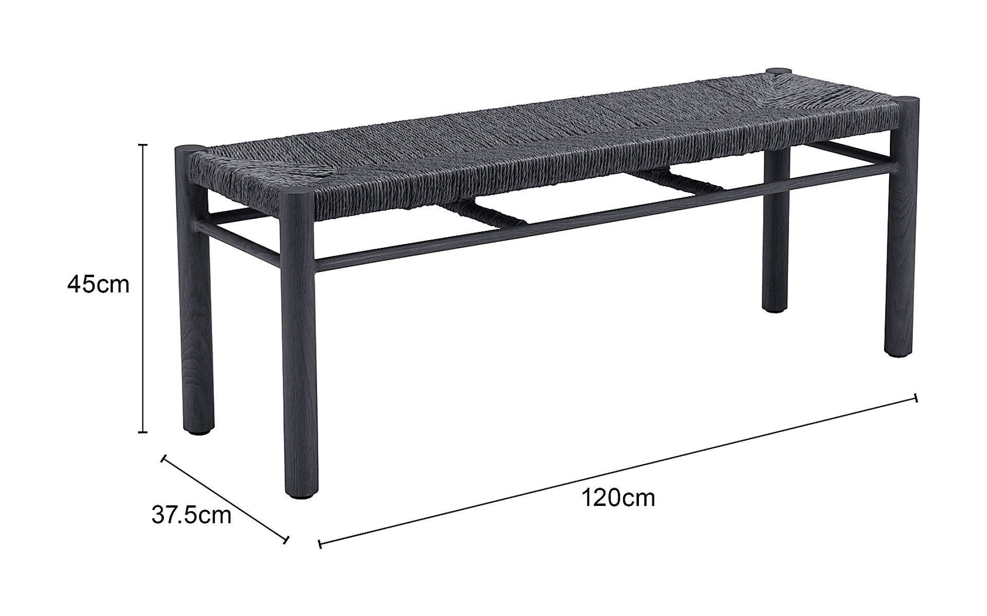 Andiisha Black Bench - Image 3