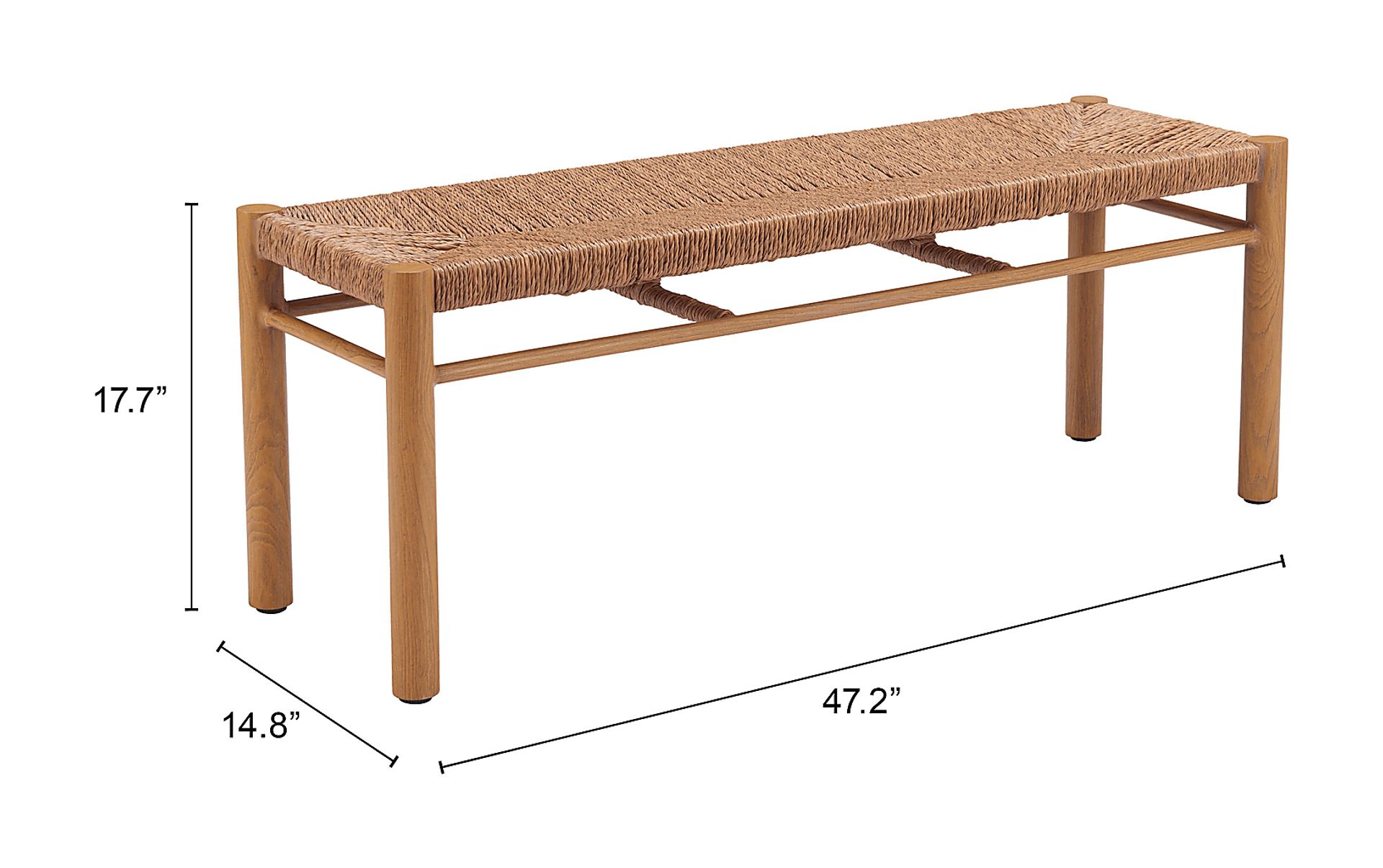 Andiisha Natural Bench - Image 2