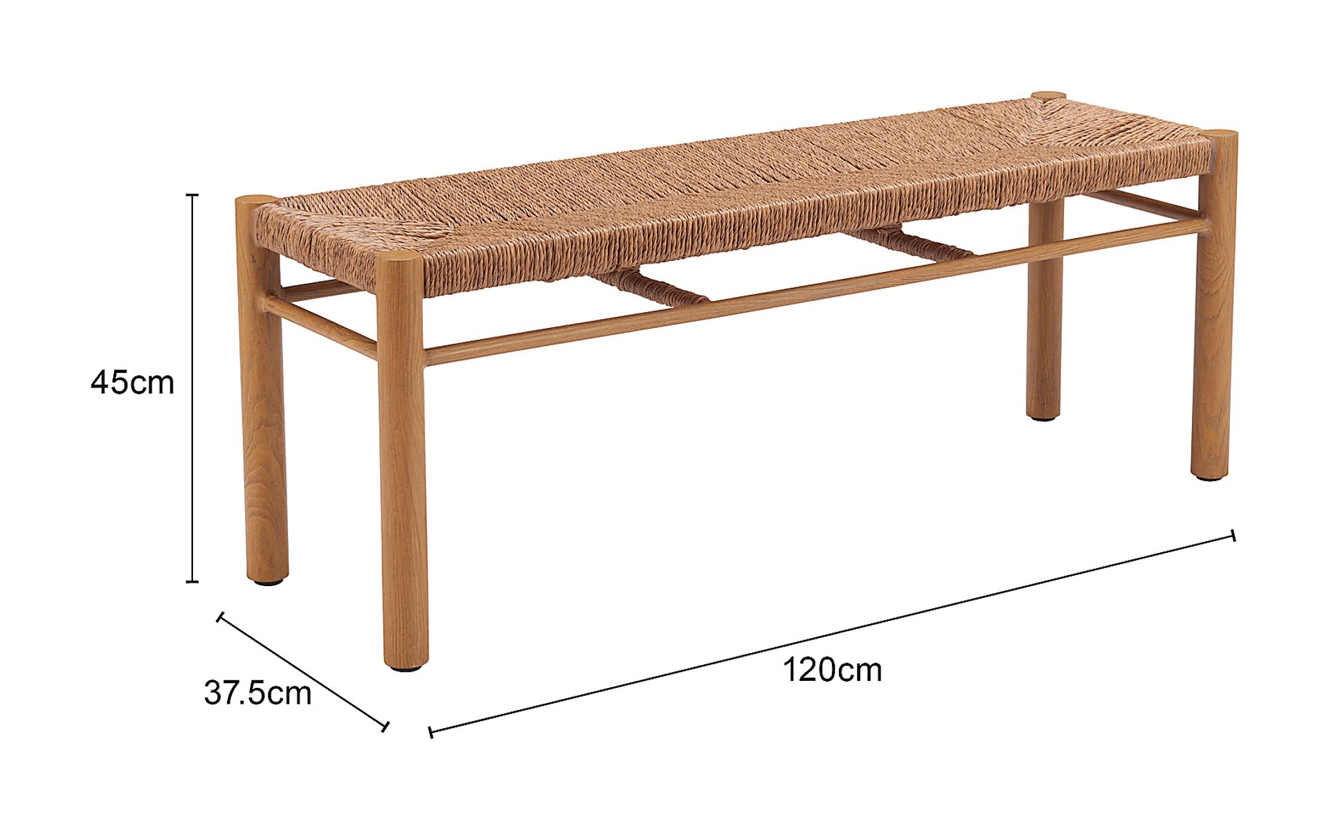 Andiisha Natural Bench - Image 3