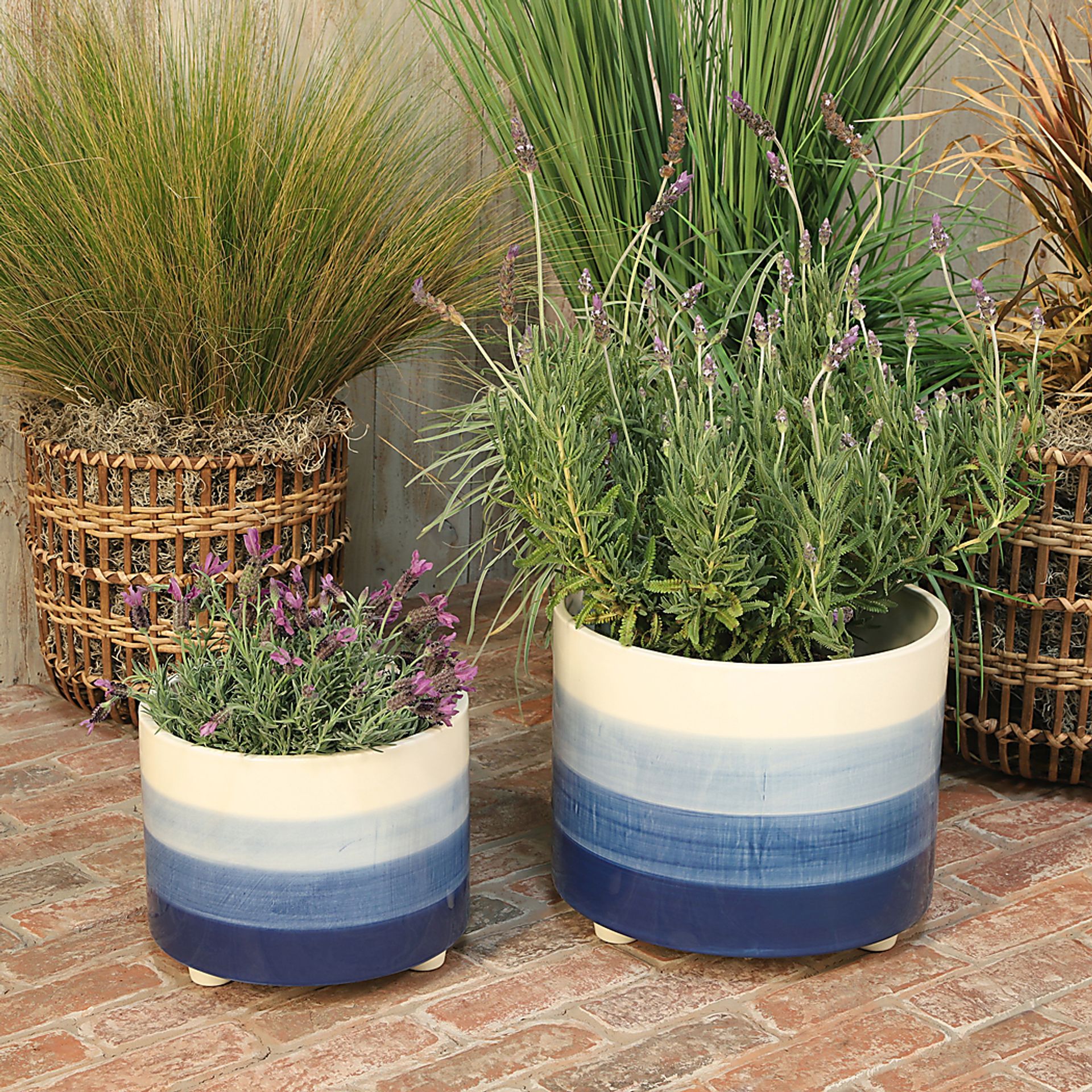 Andova Blue Planter, Set of 2 - Image 2