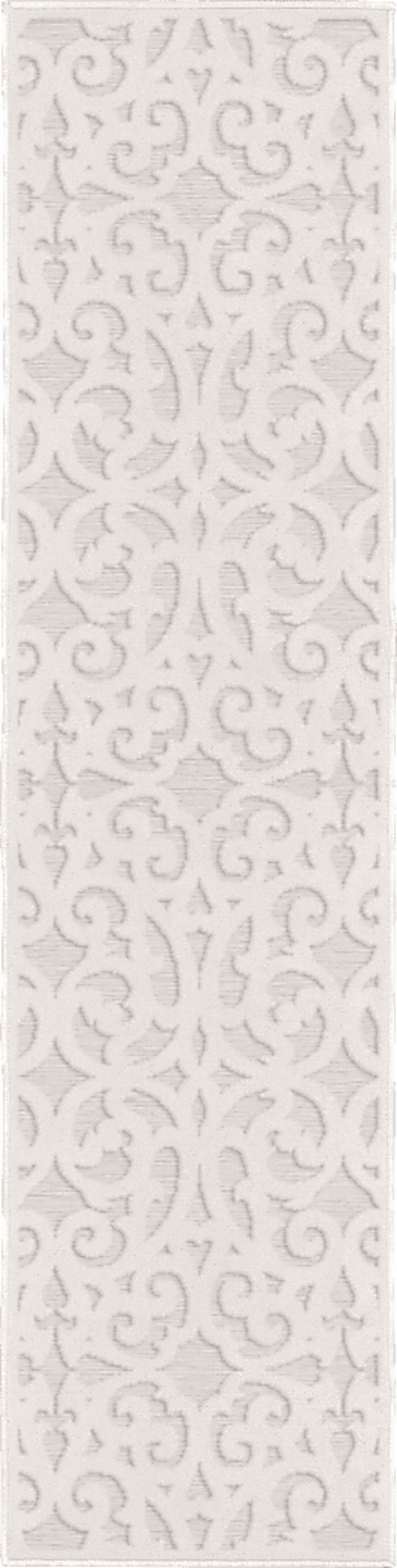 Andrei Off-White 1'11 x 7'6 Indoor/Outdoor Runner Rug - Image 1