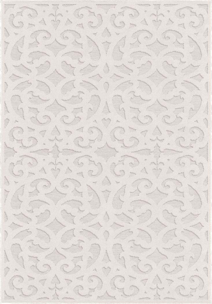 Andrei OffWhite 5'2 x 7'6 Indoor/Outdoor Rug Rooms To Go
