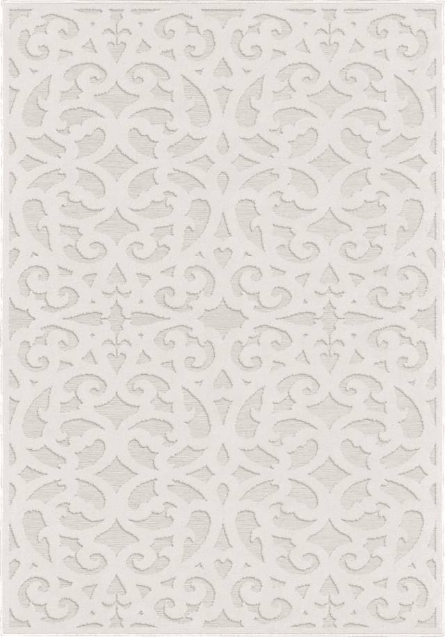 Andrei Off-White 5'2 x 7'6 Indoor/Outdoor Rug - Thumbnail - Image 1