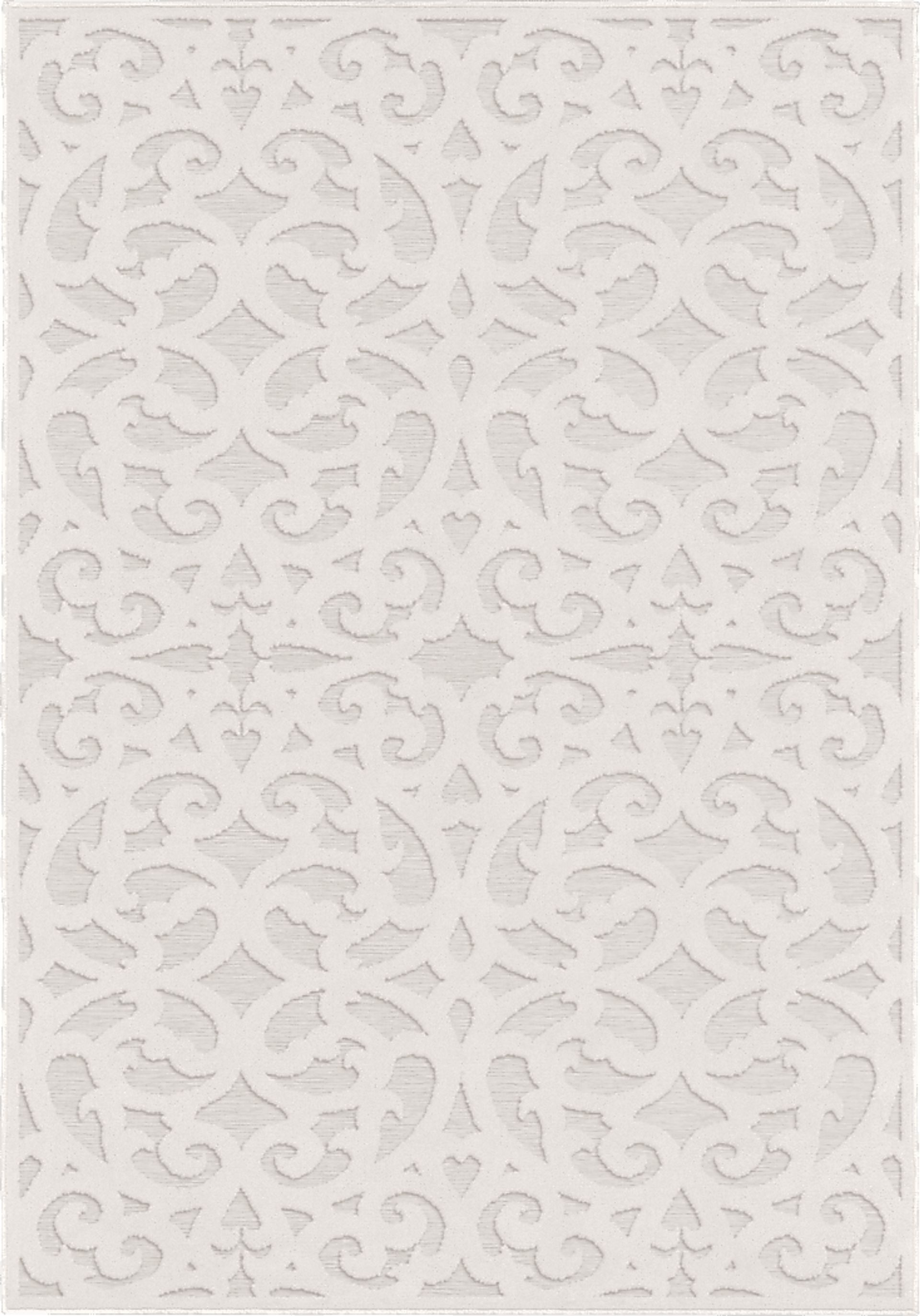 Andrei Off-White 5'2 x 7'6 Indoor/Outdoor Rug - Image 1