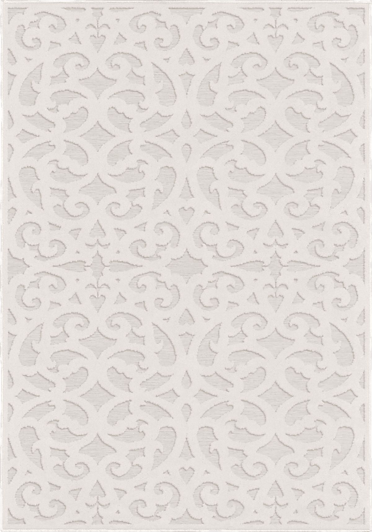 Andrei White Polypropylene Fabric Outdoor Rug Rooms to Go