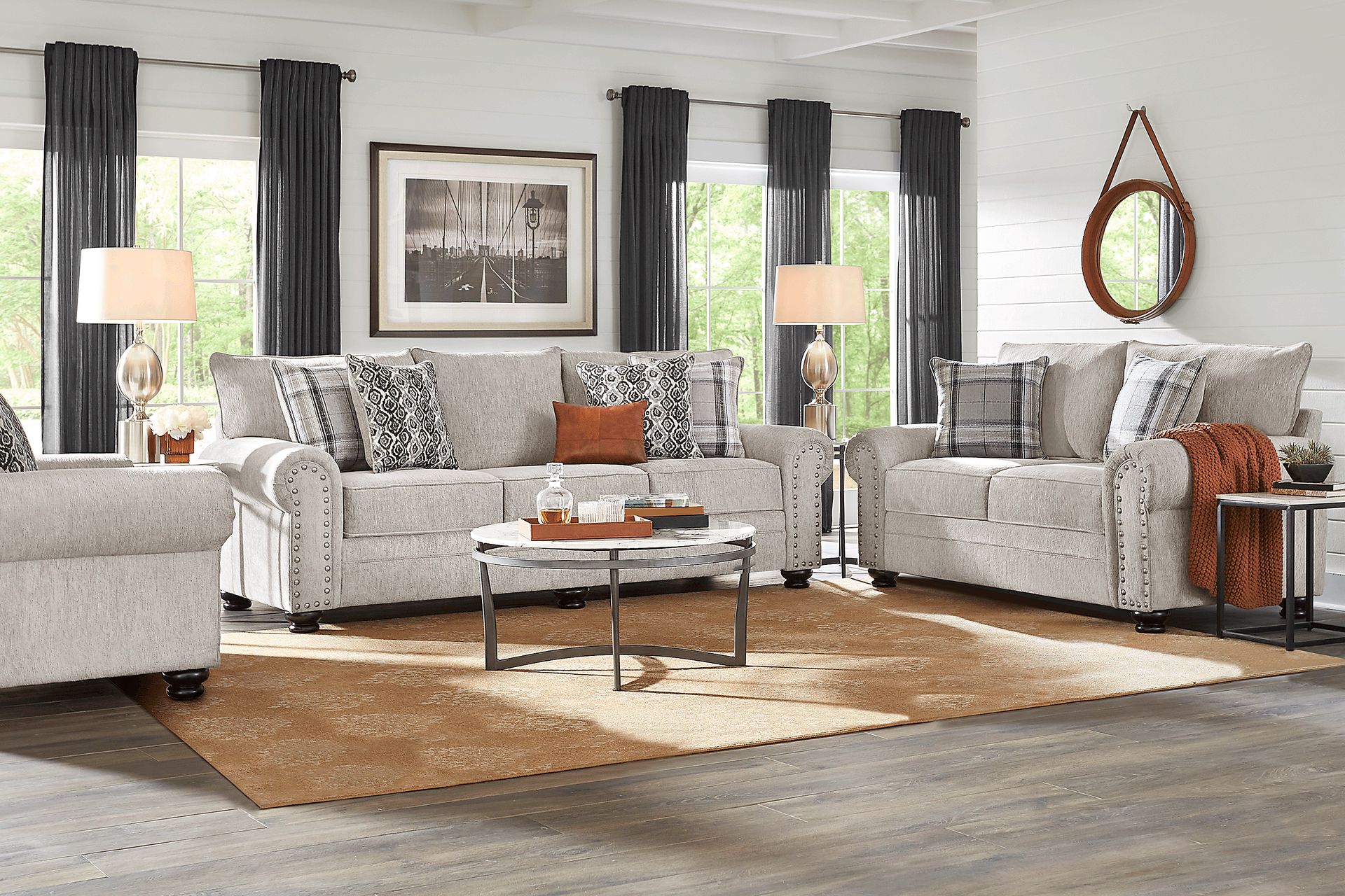 Andrina Avenue Gray 5 Pc Living Room - Image 1