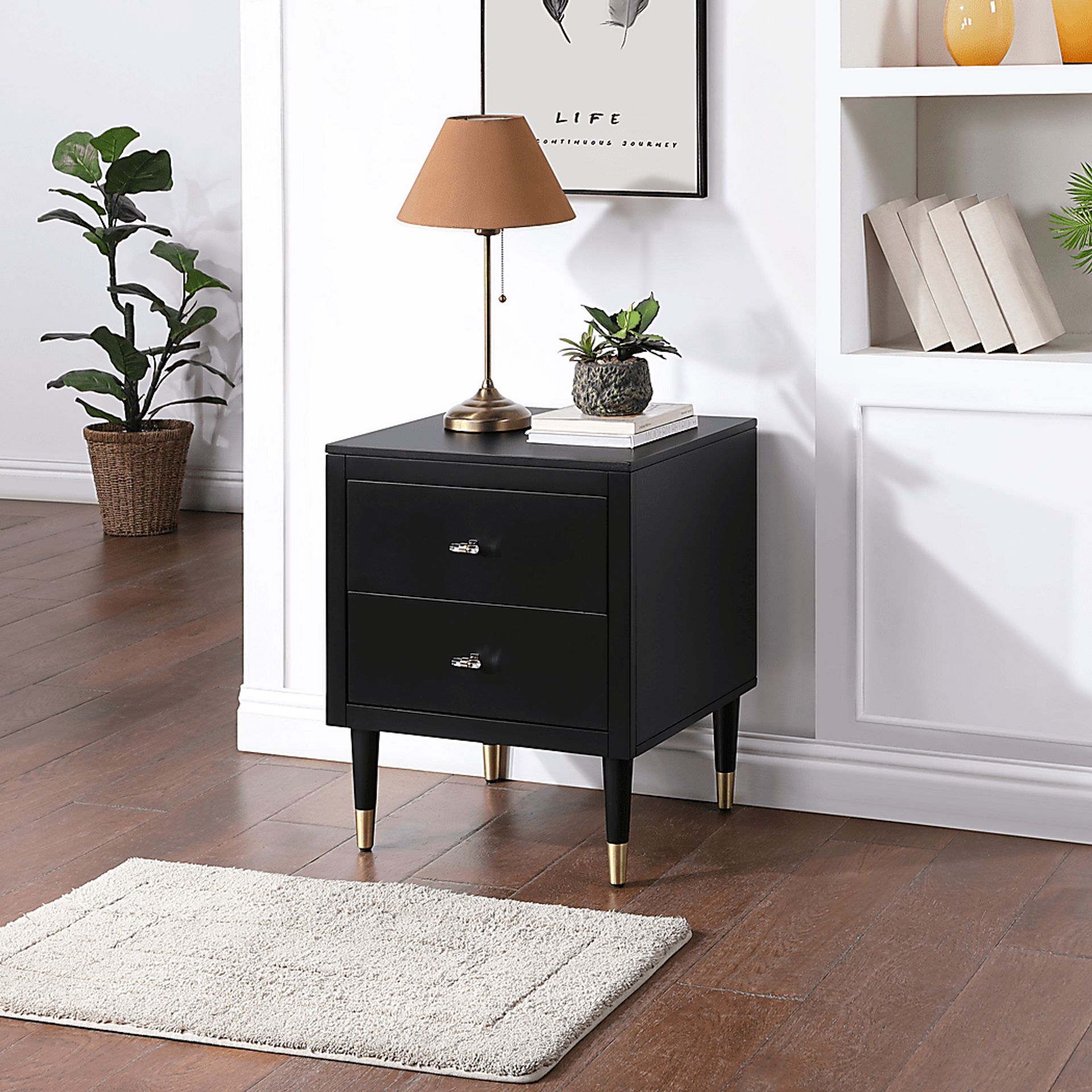 Andring Black Nightstand - Image 2