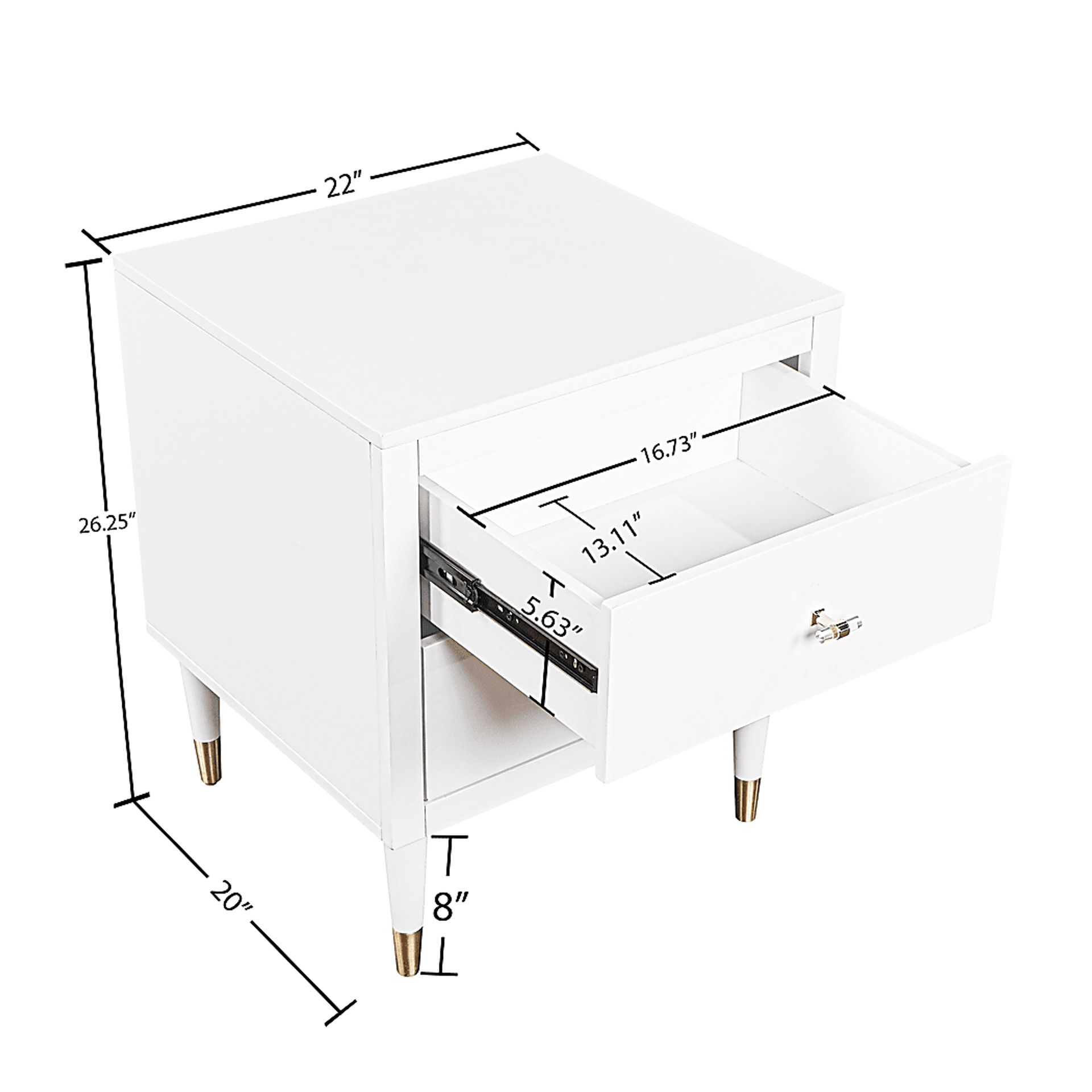 Andring White Nightstand - Image 7