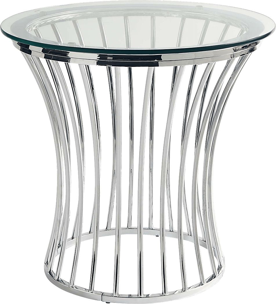 Anebos Chrome End Table
