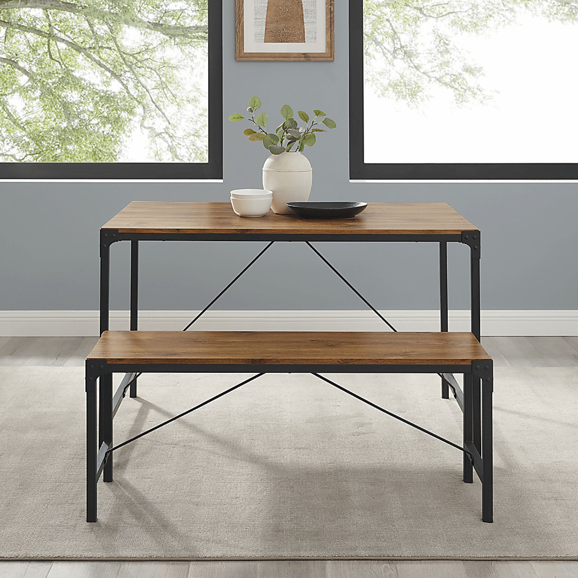 Aneglor Brown Dining Bench - Image 3