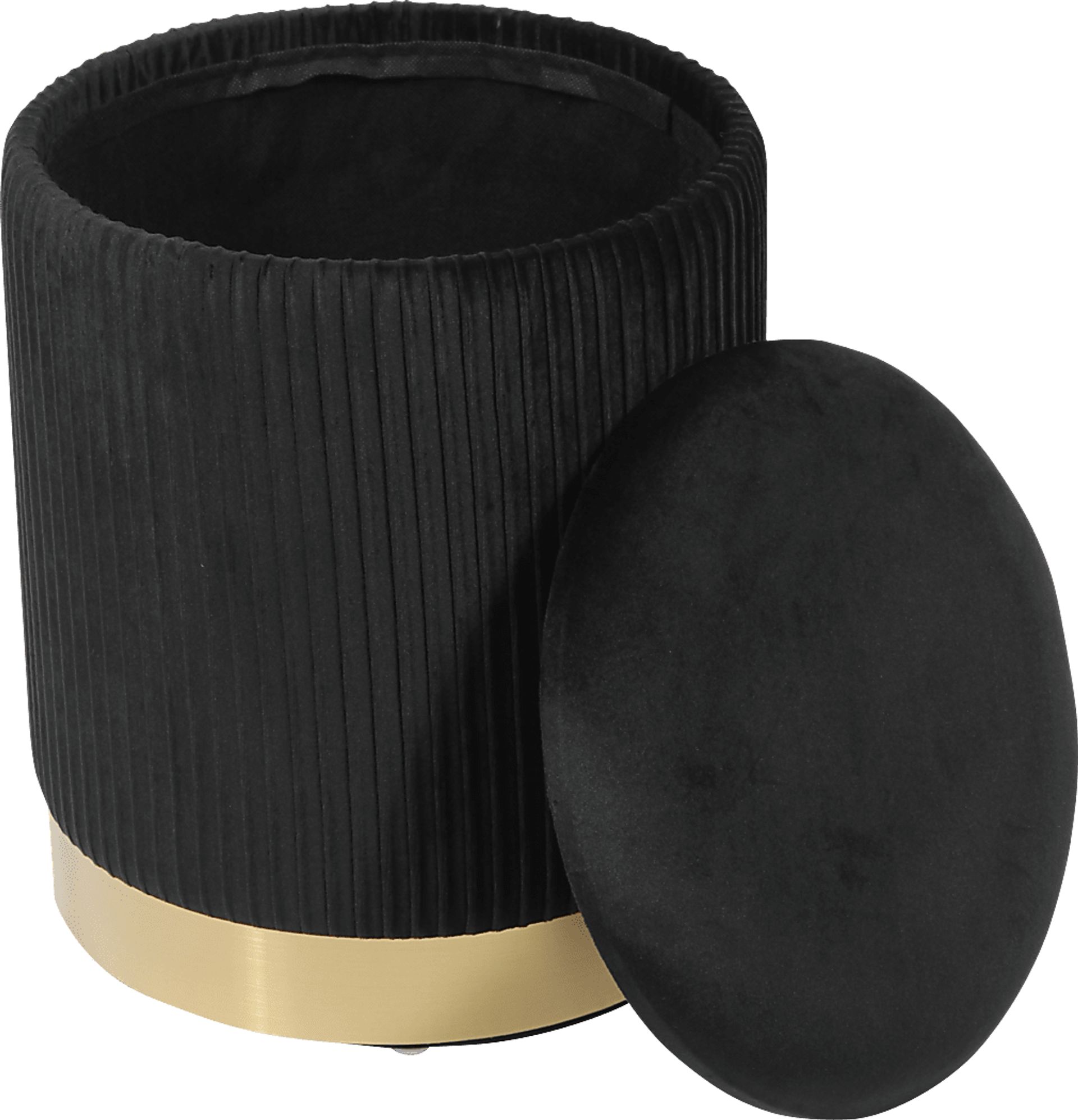 Anellar Black Storage Ottoman - Image 2