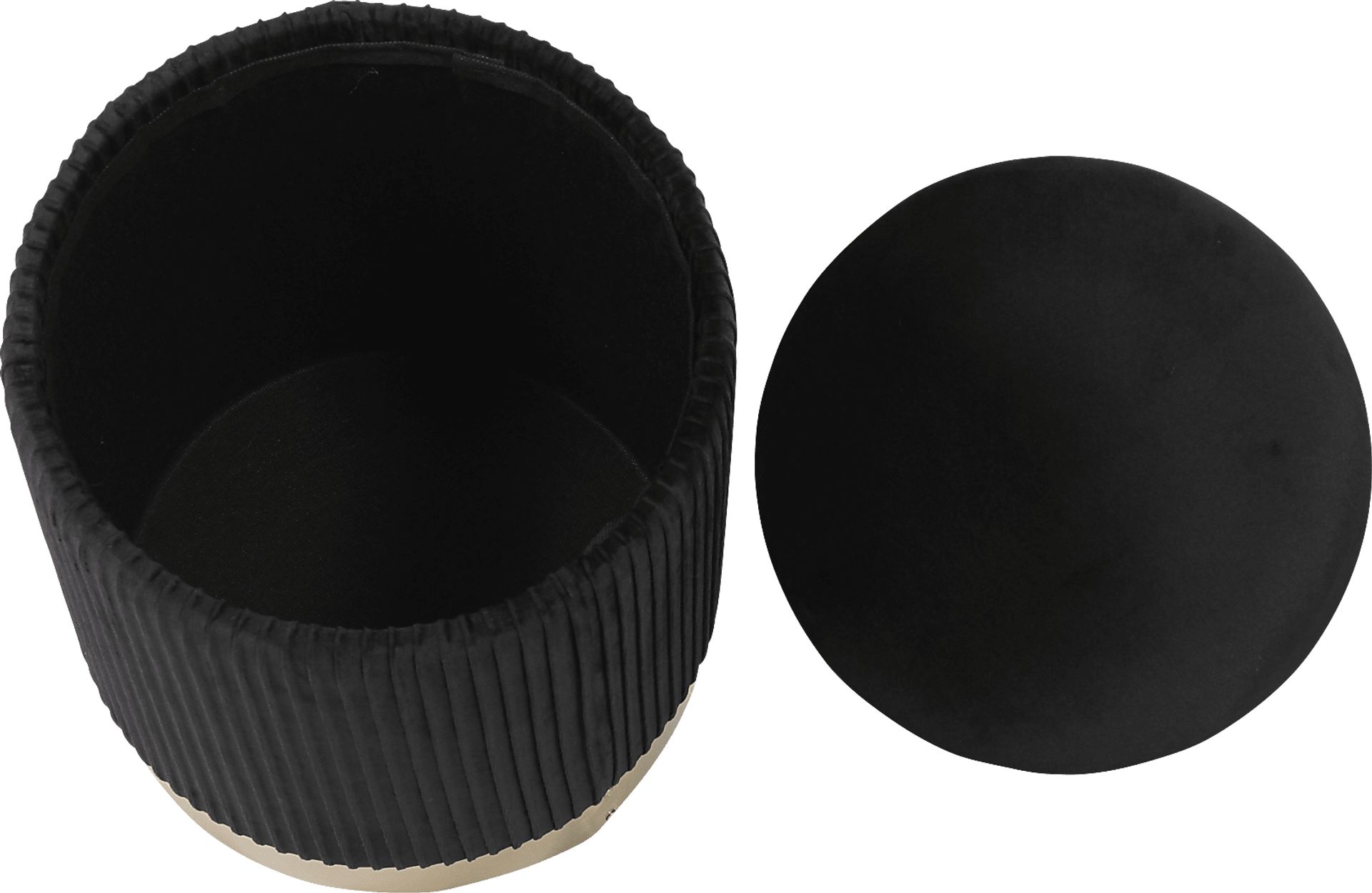 Anellar Black Storage Ottoman - Image 4