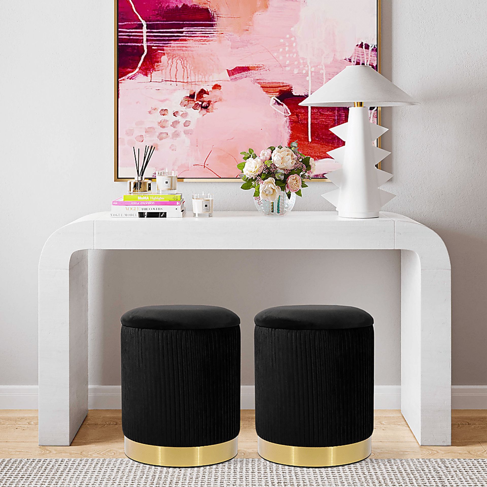 Anellar Black Storage Ottoman - Image 7
