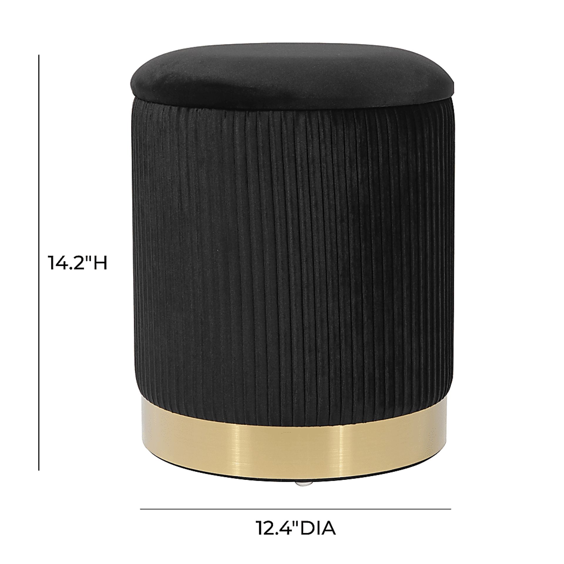 Anellar Black Storage Ottoman - Image 8