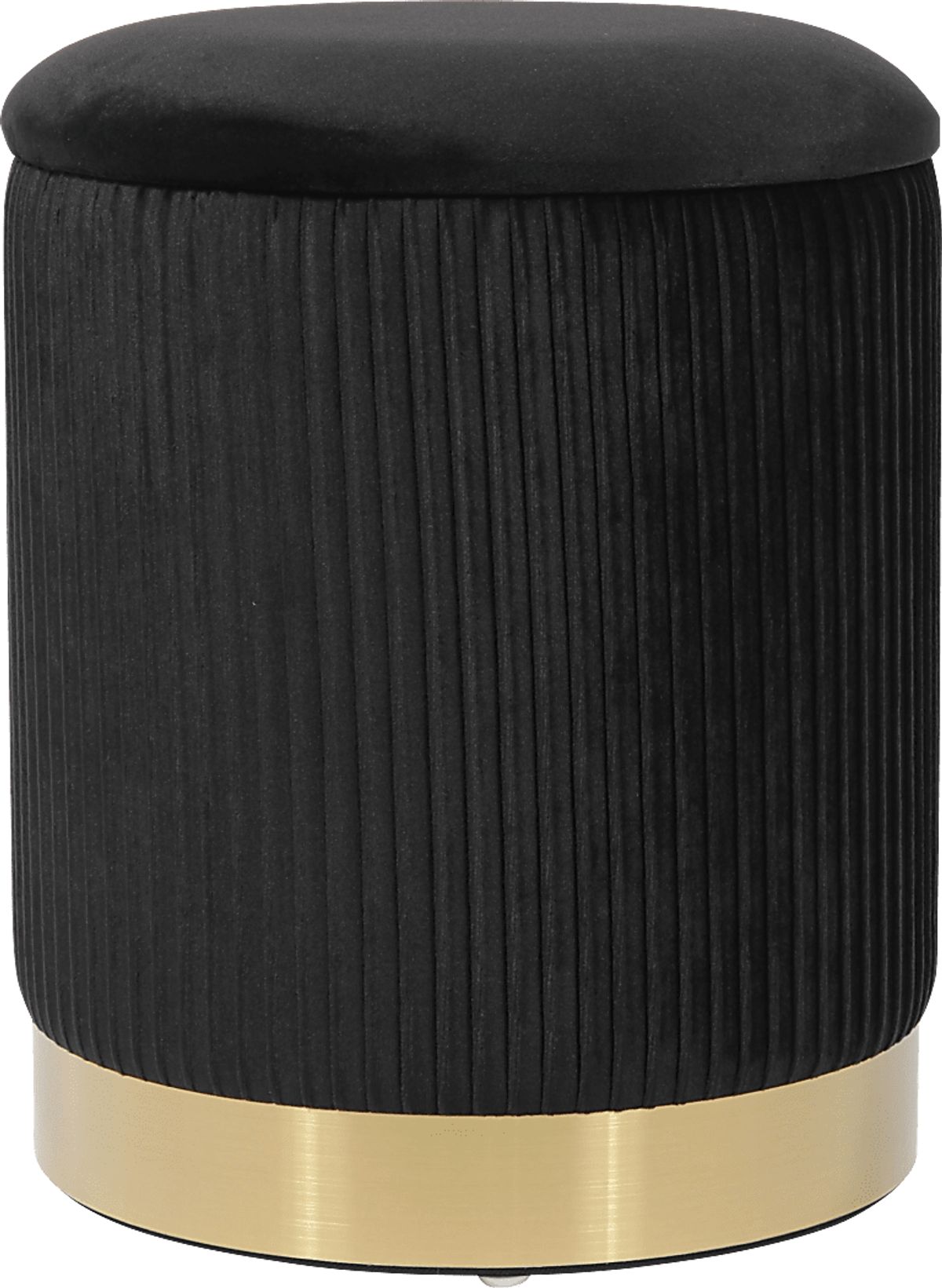 Anellar Black Polyester Fabric Ottoman | Rooms to Go
