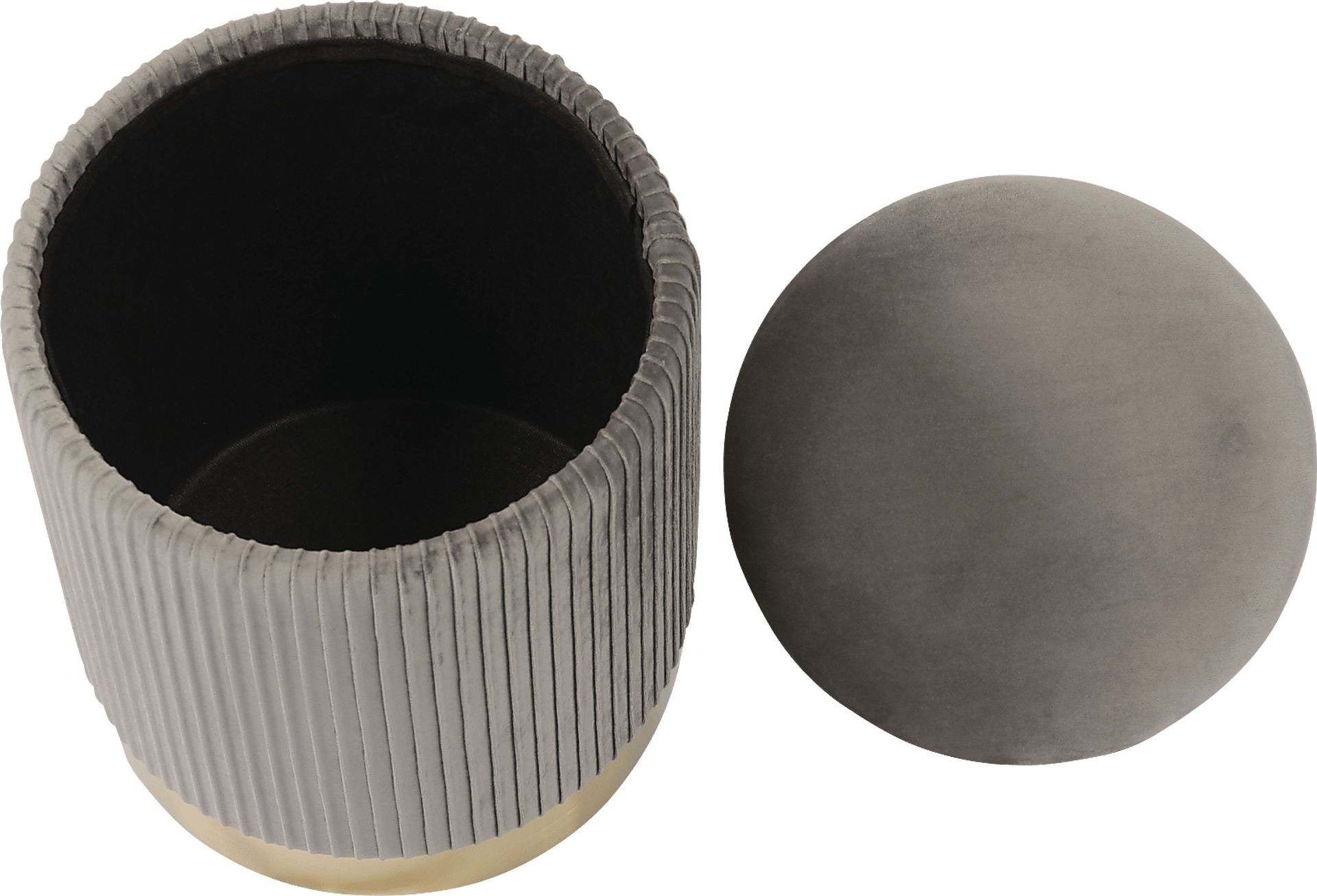 Anellar Gray Storage Ottoman - Image 4