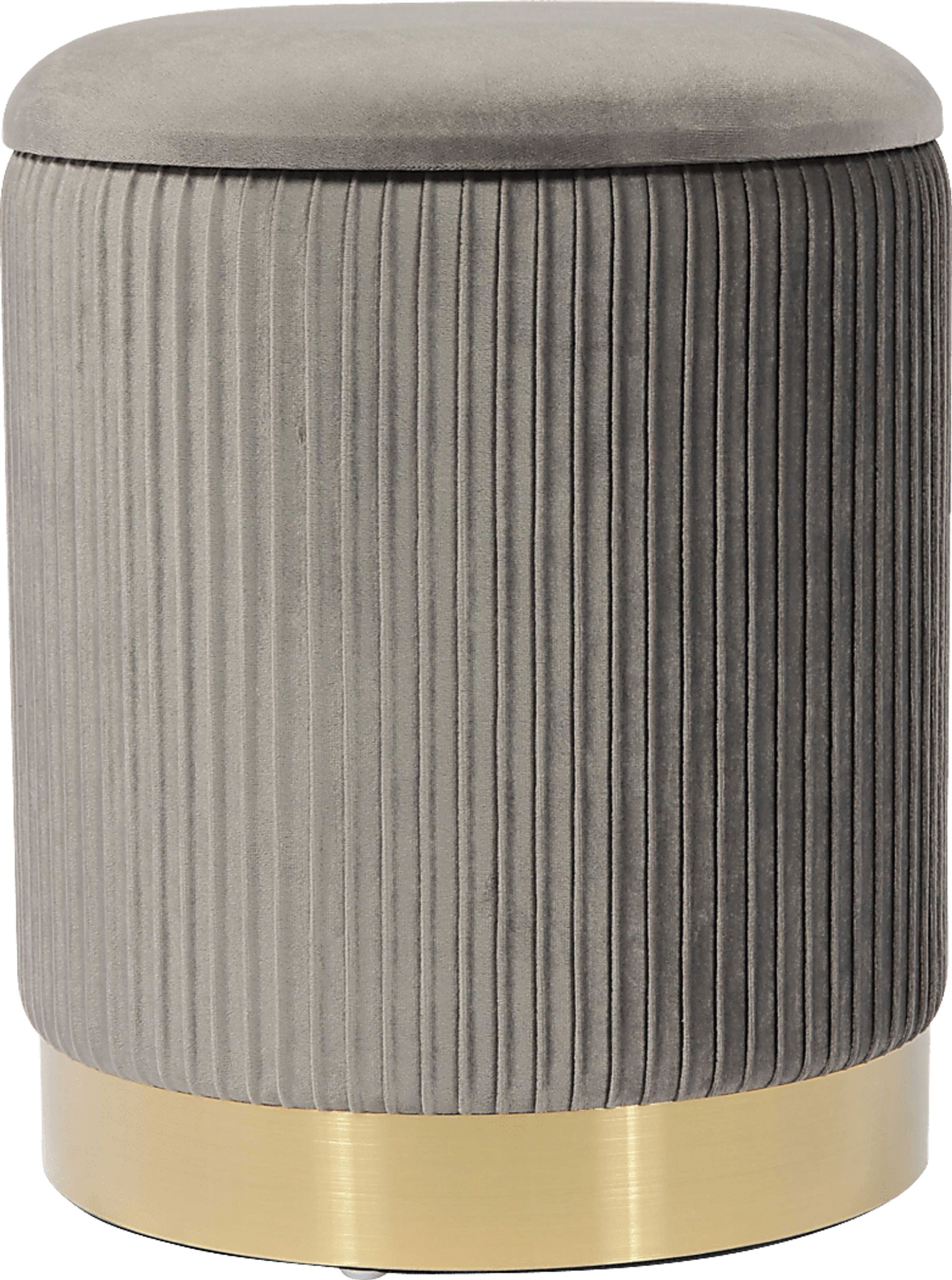 Anellar Gray Storage Ottoman - Image 1