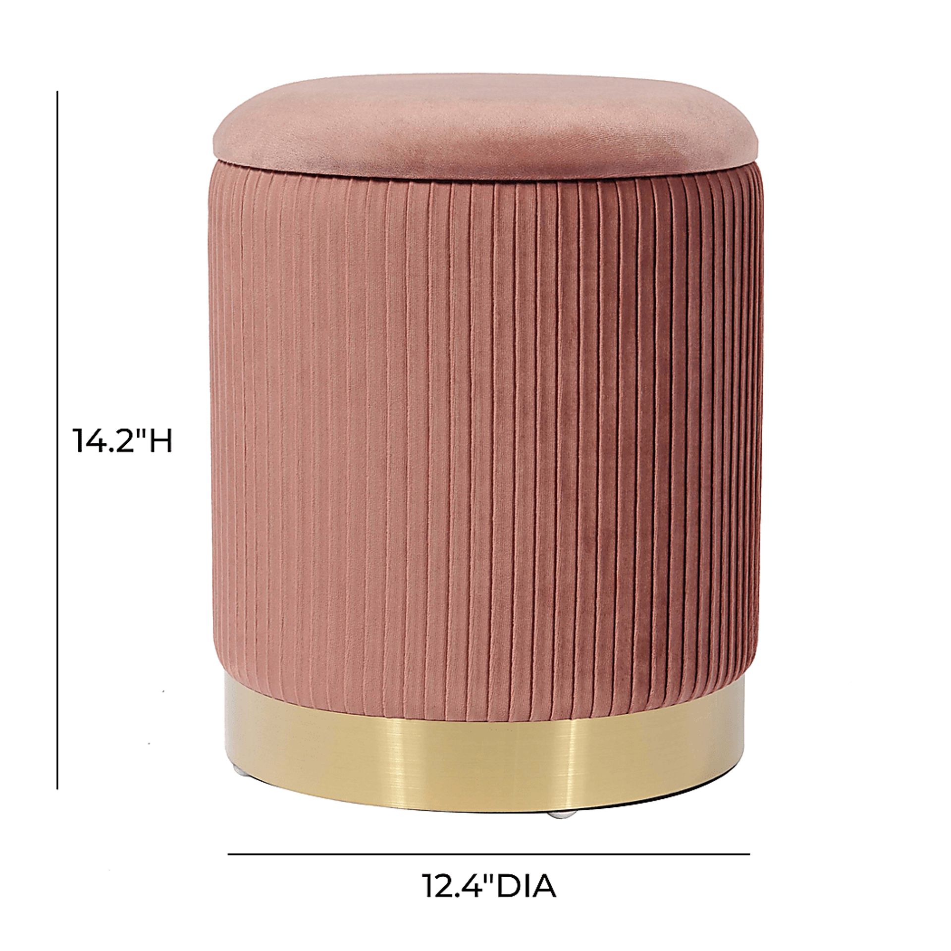 Anellar Pink Blush Storage Ottoman - Image 8