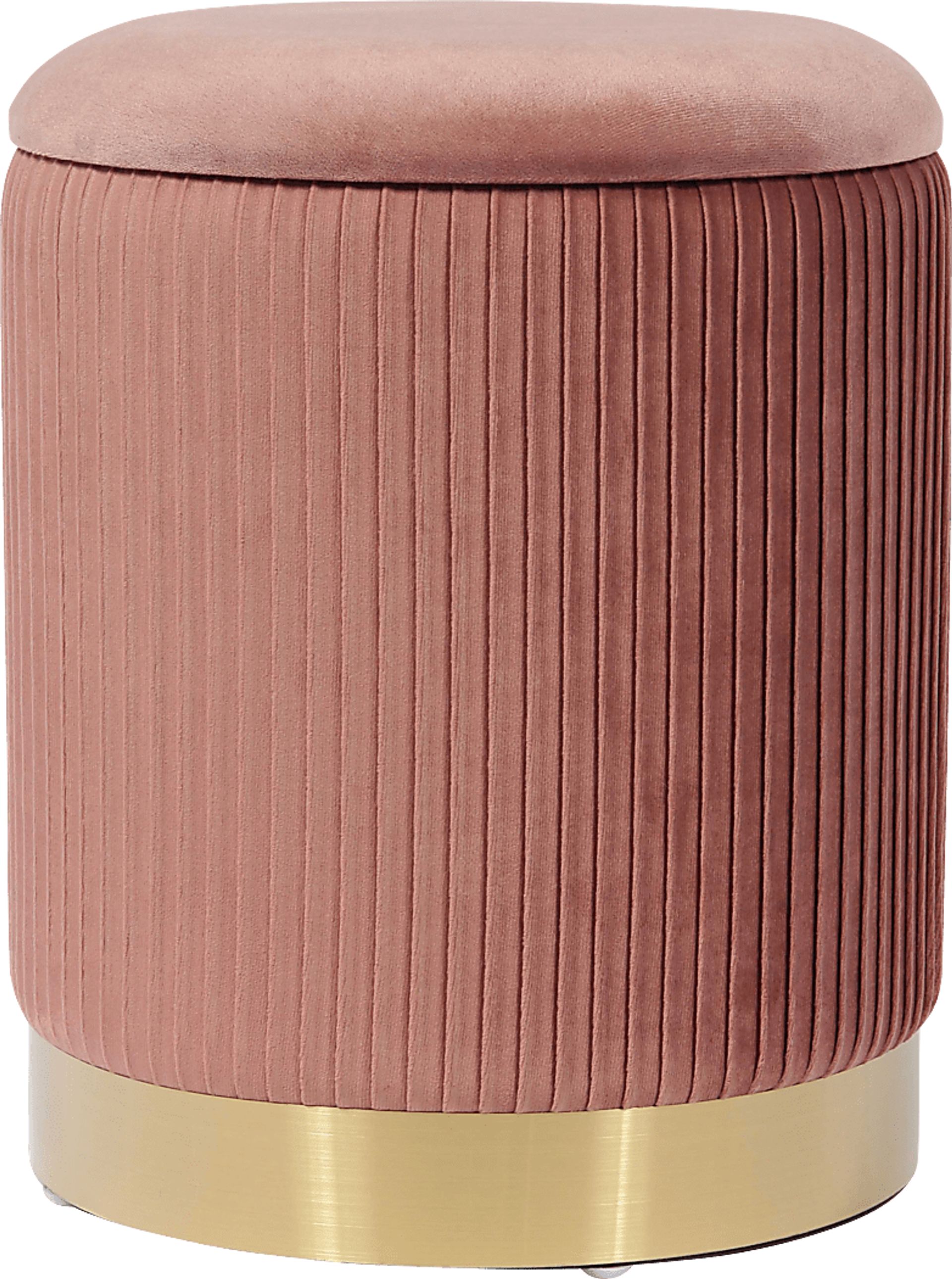 Anellar Pink Blush Storage Ottoman - Image 1