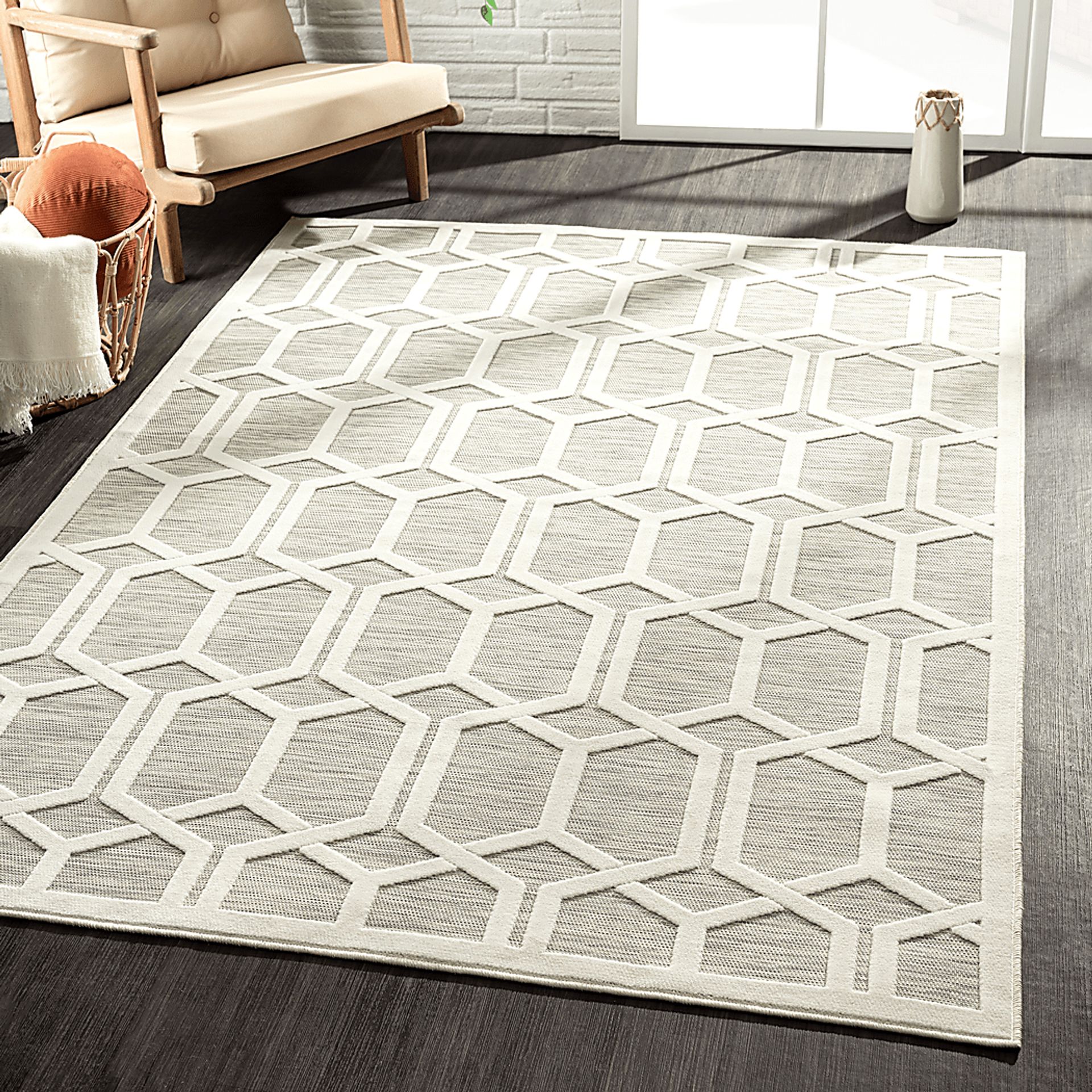 Aneloann Gray 7'9 x 9'9 Rug - Image 3