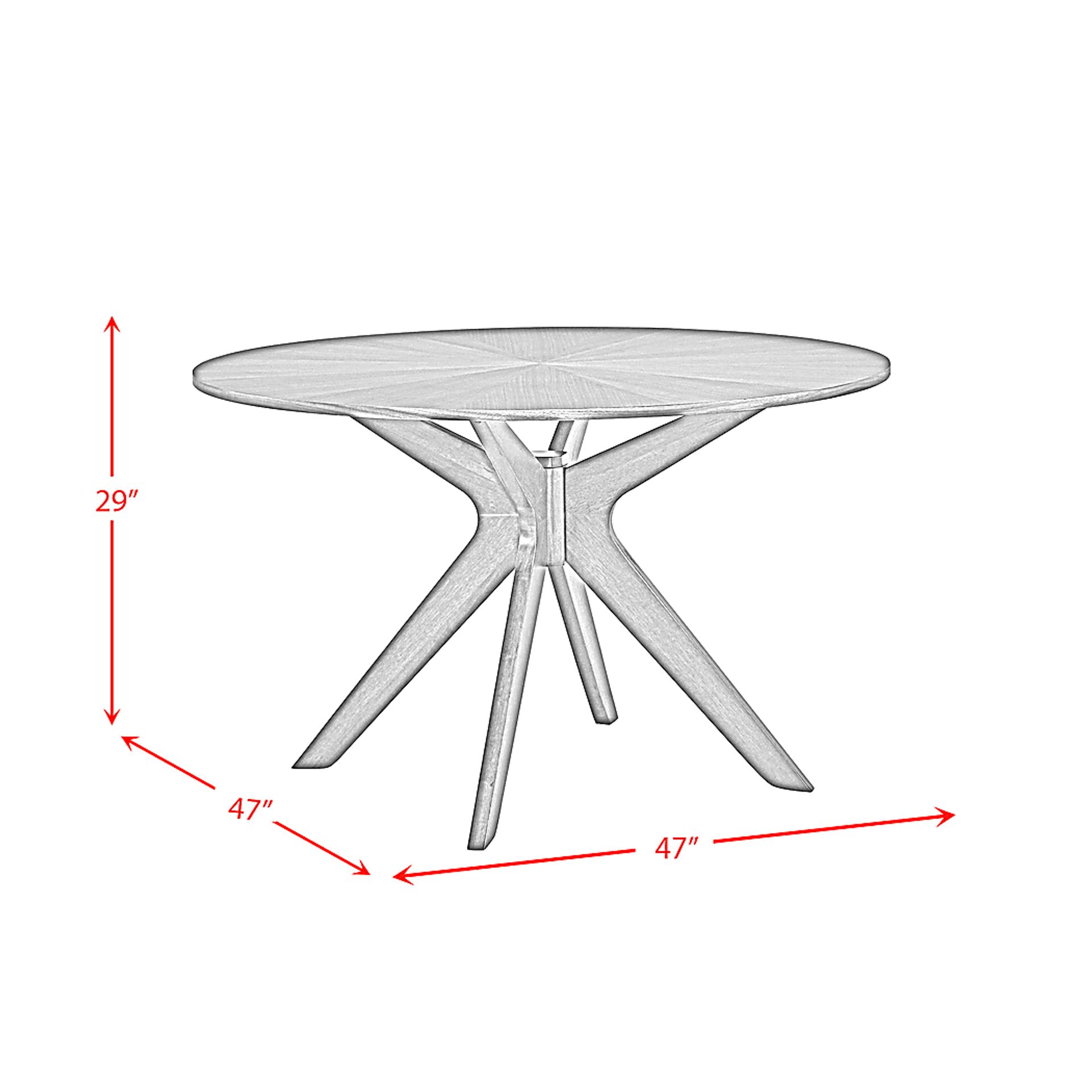 Anemone Brown Dining Table - Image 9