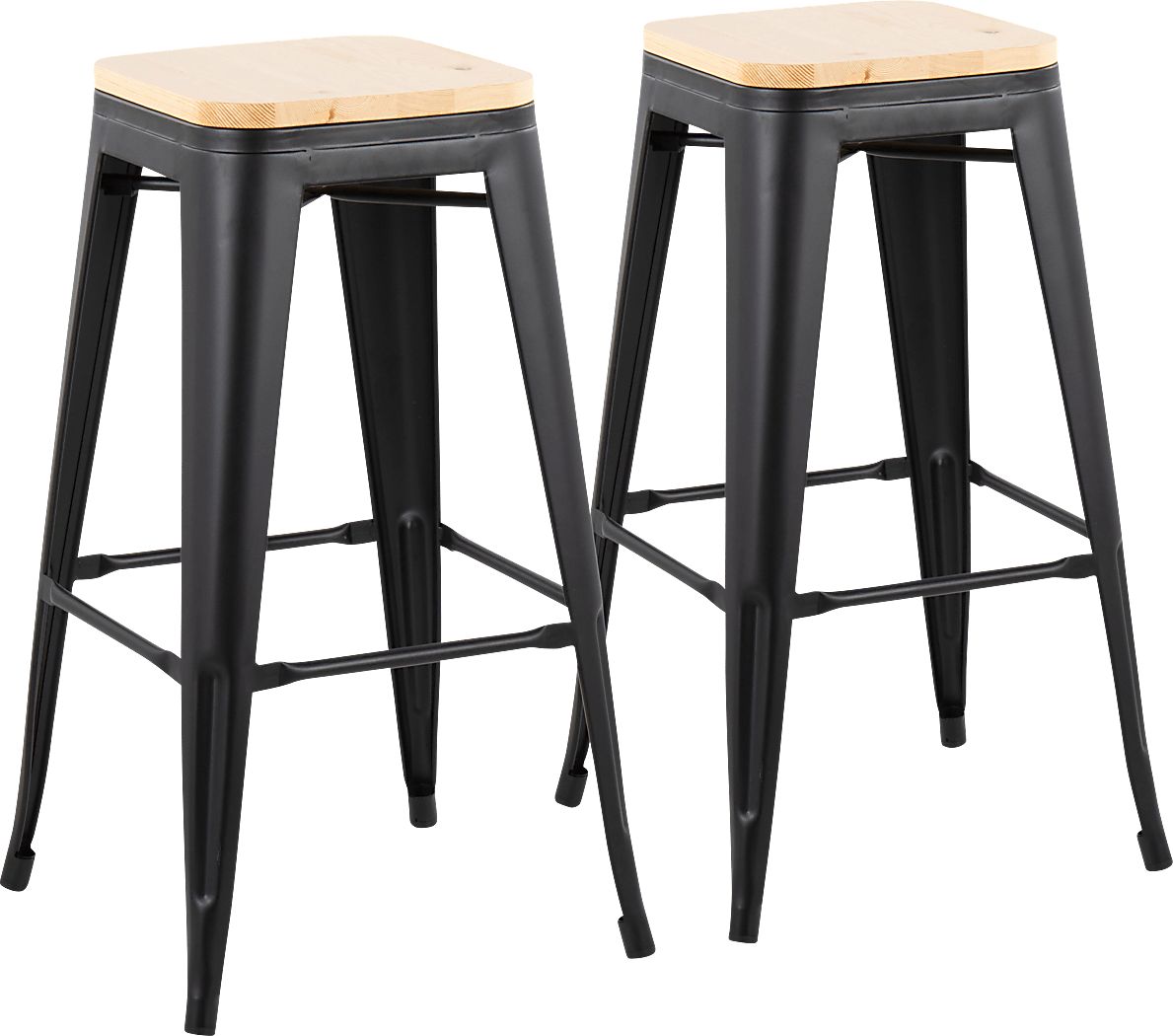 Aneolo I Natural Barstool, Set of 2