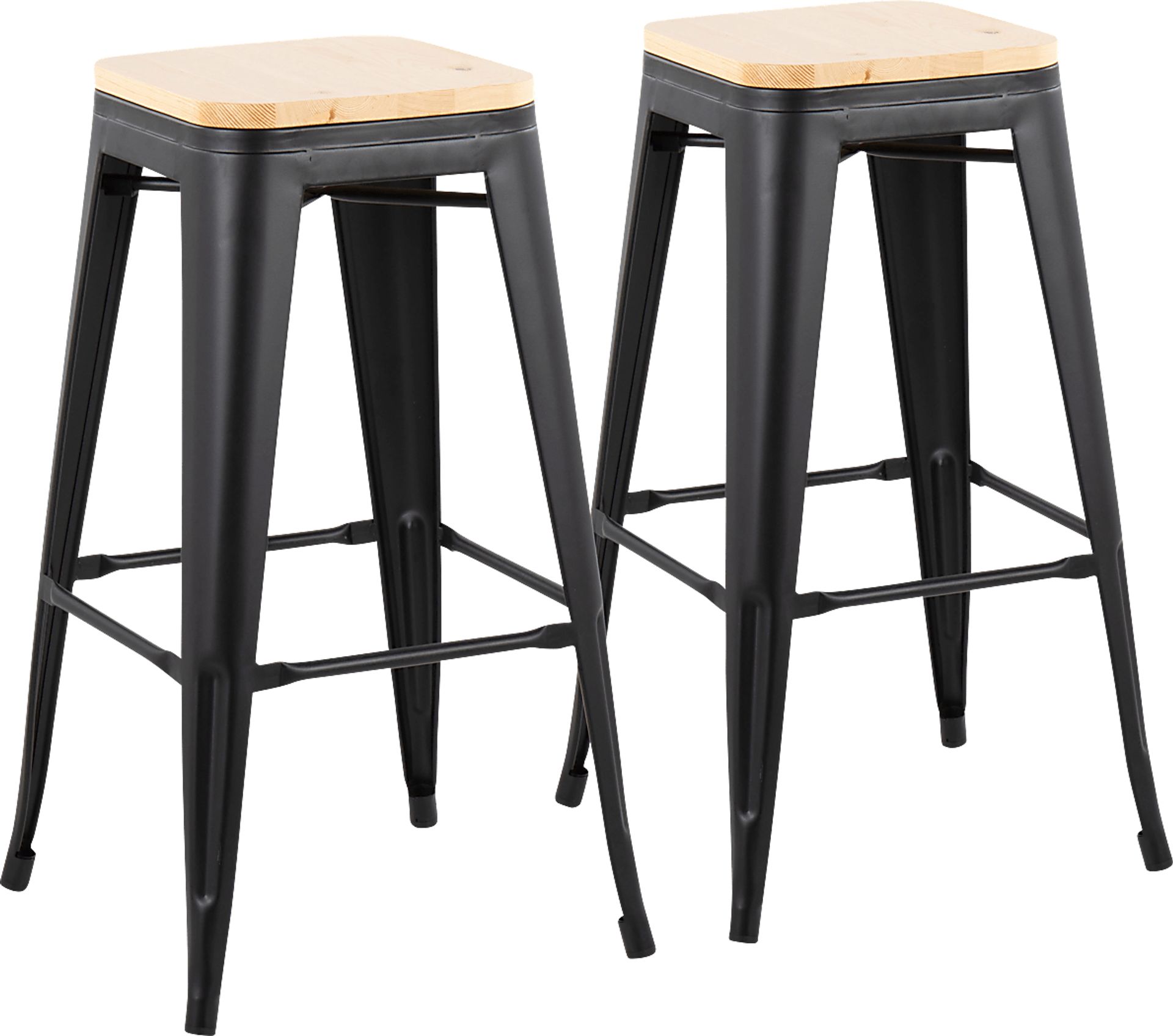 Aneolo I Natural Barstool, Set of 2 - Image 1