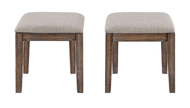 Aneran Brown Accent Stools, Set of 2 - Thumbnail - Image 2
