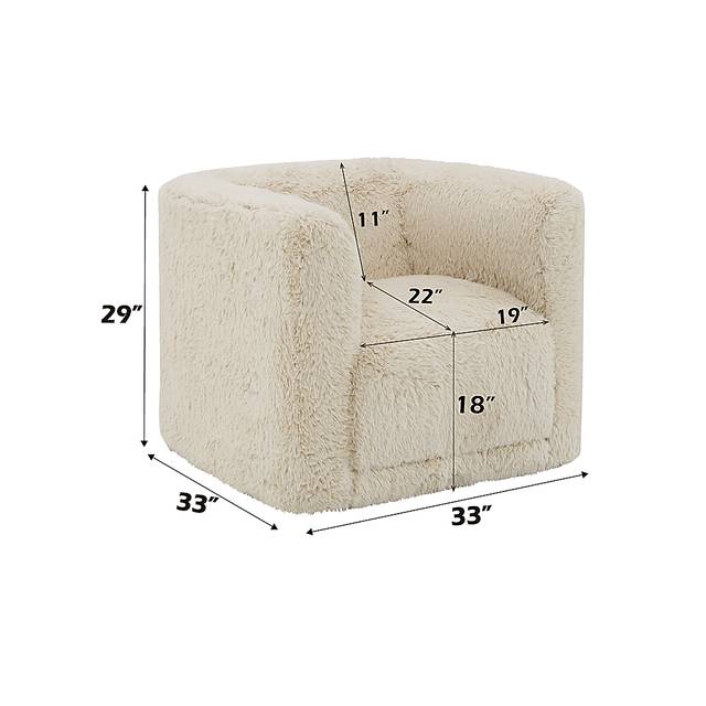 Angelfisha Beige Swivel Accent Chair - Thumbnail - Image 8