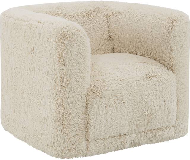 Angelfisha Beige Swivel Accent Chair - Thumbnail - Image 1