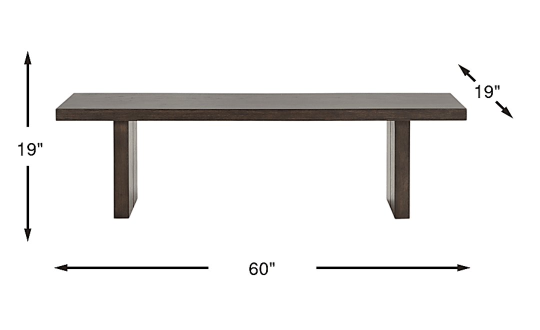 Angelica Brown Dining Bench