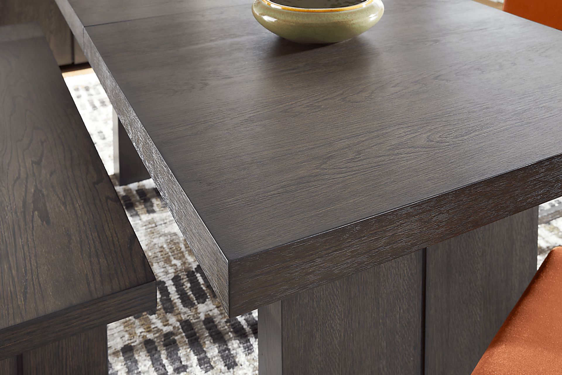 Angelica Brown 5 Pc Dining Room with Mink Side Chairs - Image 5