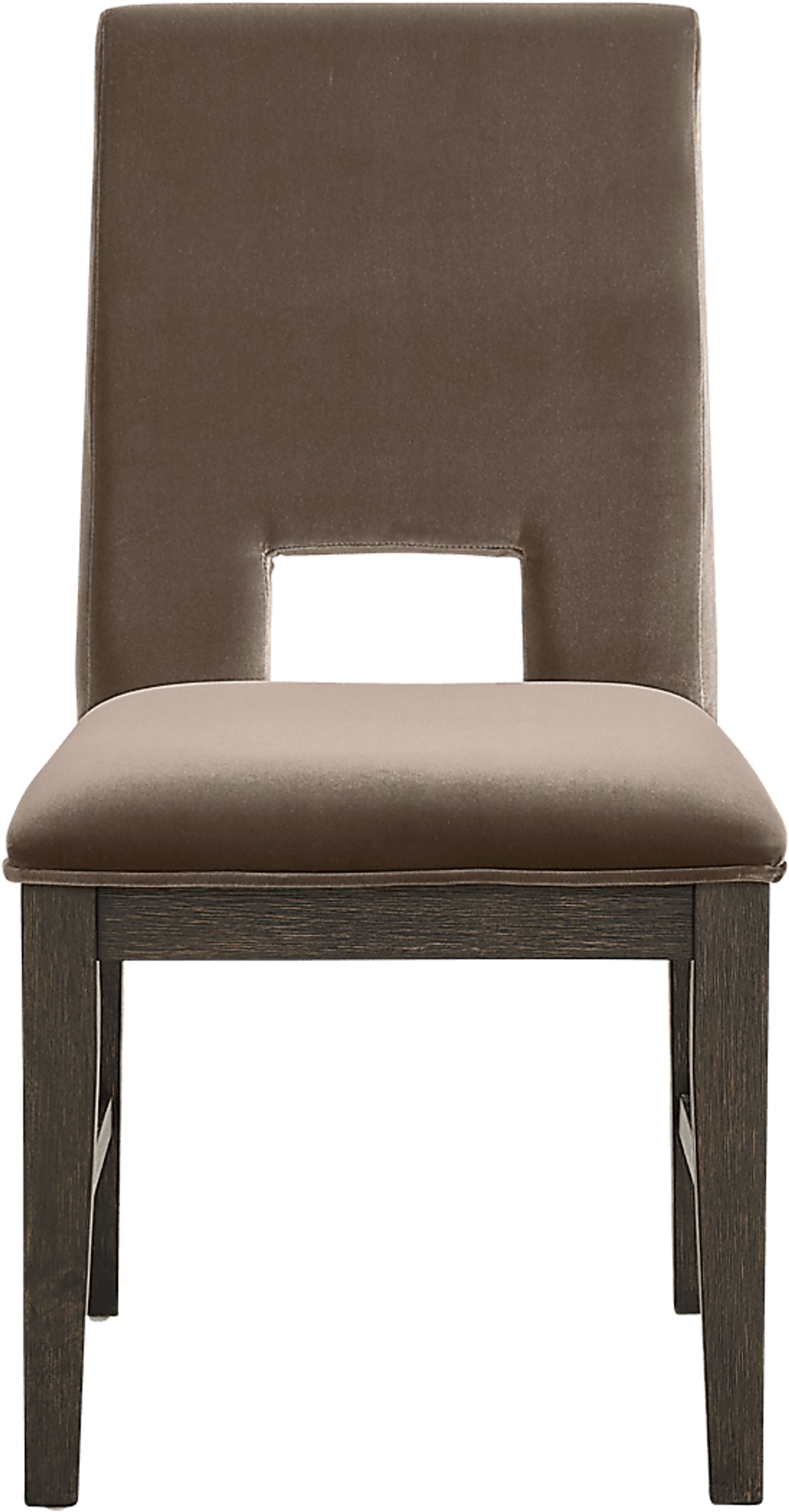 Angelica Brown 5 Pc Dining Room with Gray Side Chairs - Image 6