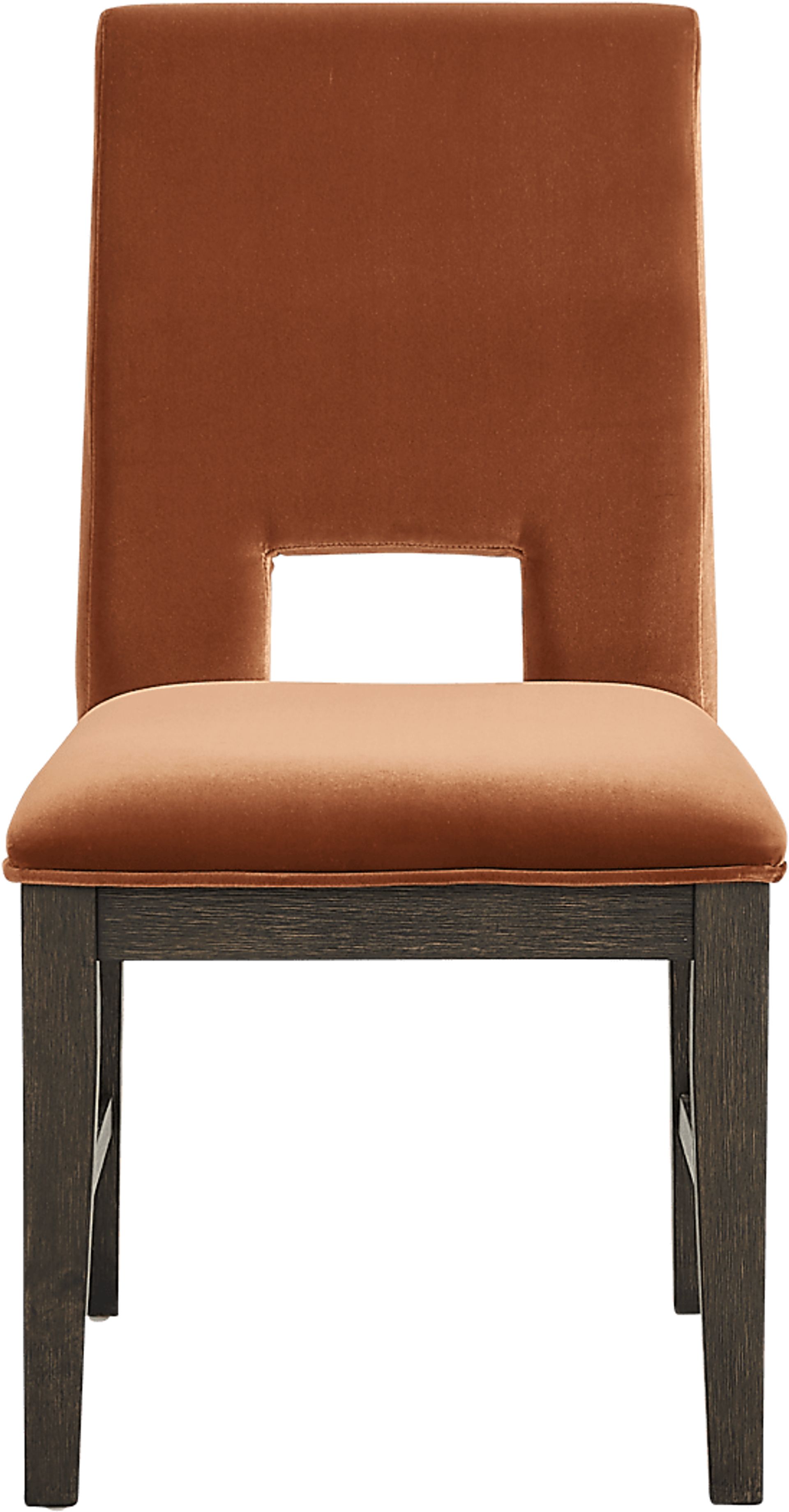Angelica Brown 5 Pc Dining Room with Orange Side Chairs - Image 6