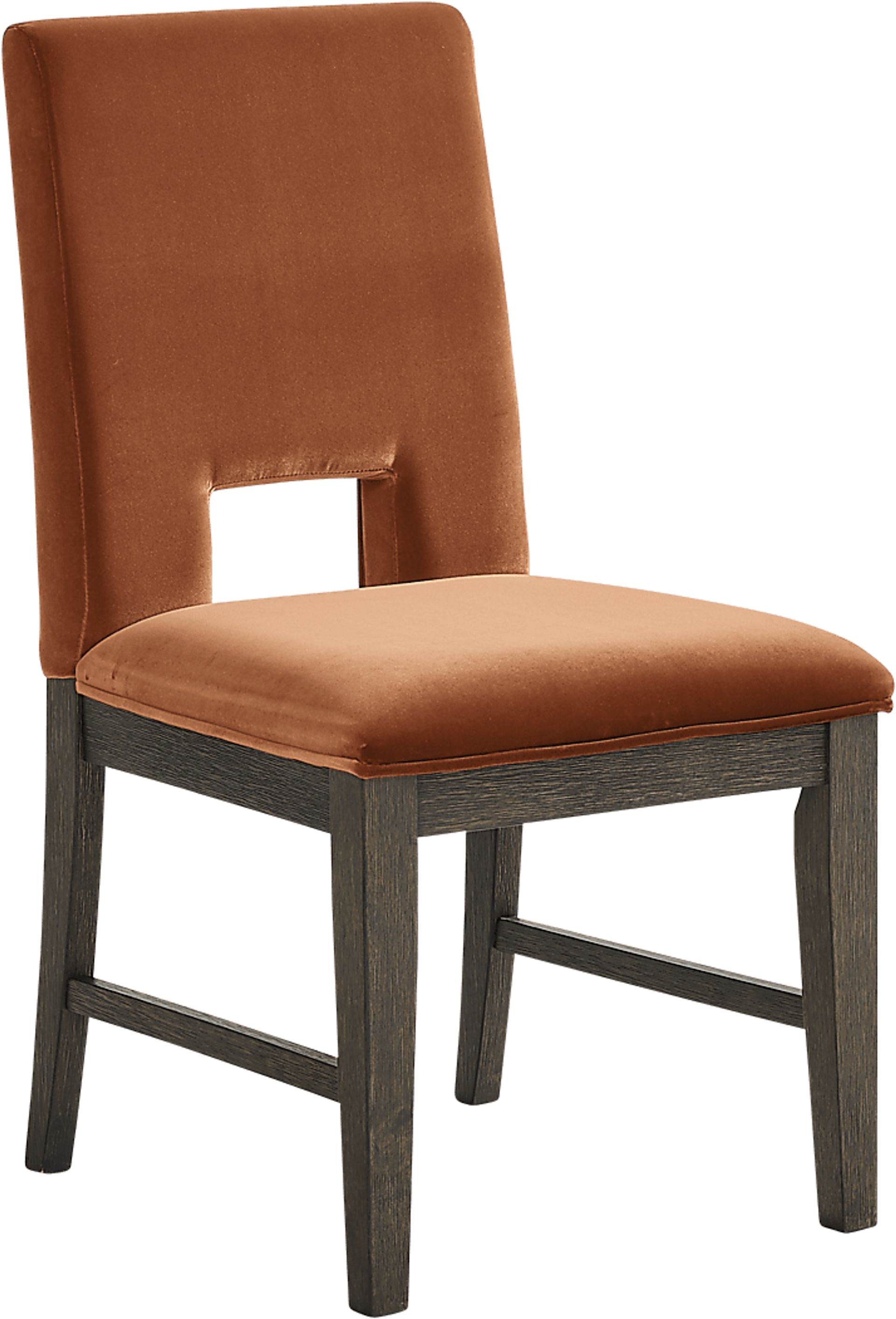 Angelica Brown 5 Pc Dining Room with Orange Side Chairs - Image 4