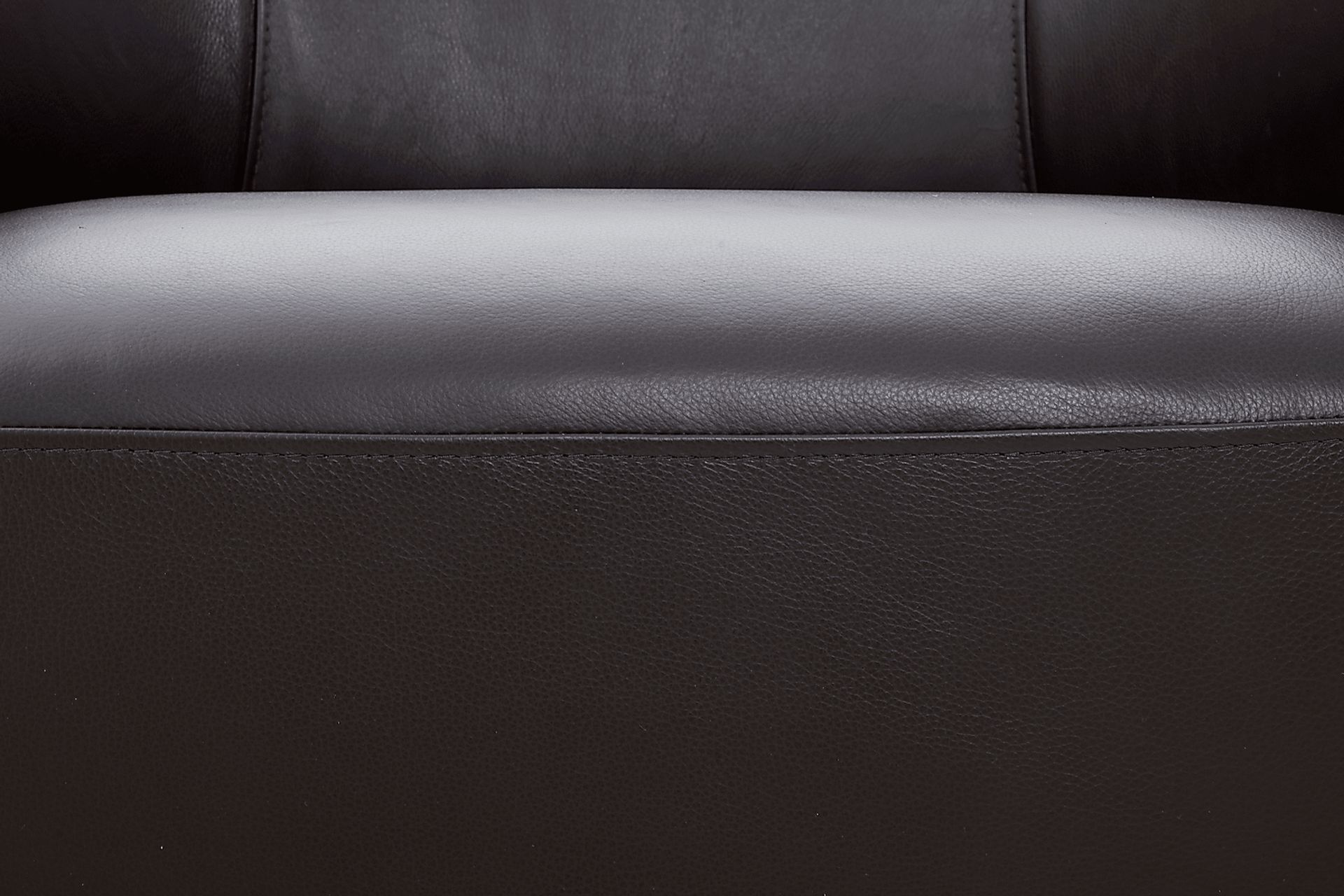 Angelini Brown Leather Swivel Chair - Image 6